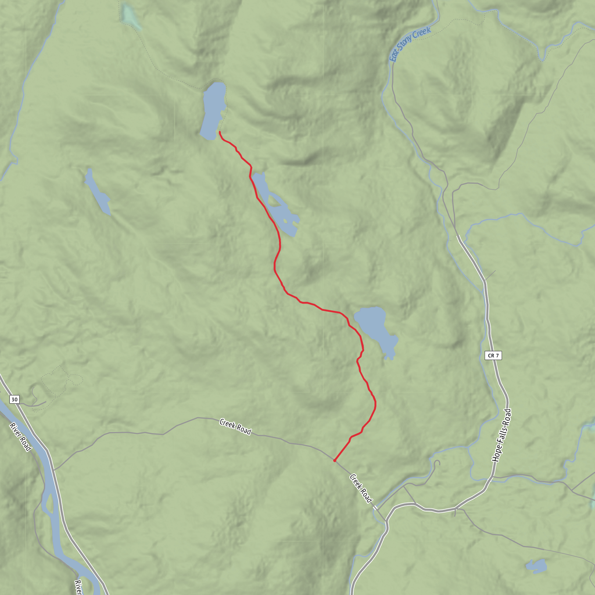 Murphy Lake Path mobile static map