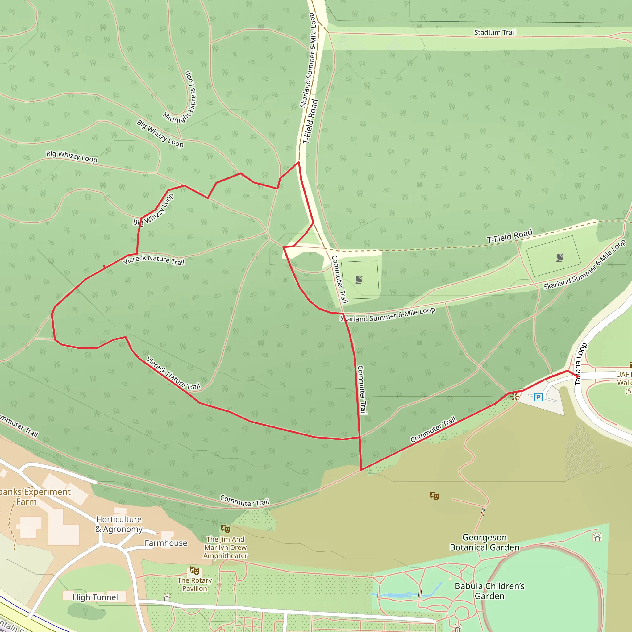 Commuter and Viereck Nature Loop Trail mobile static map