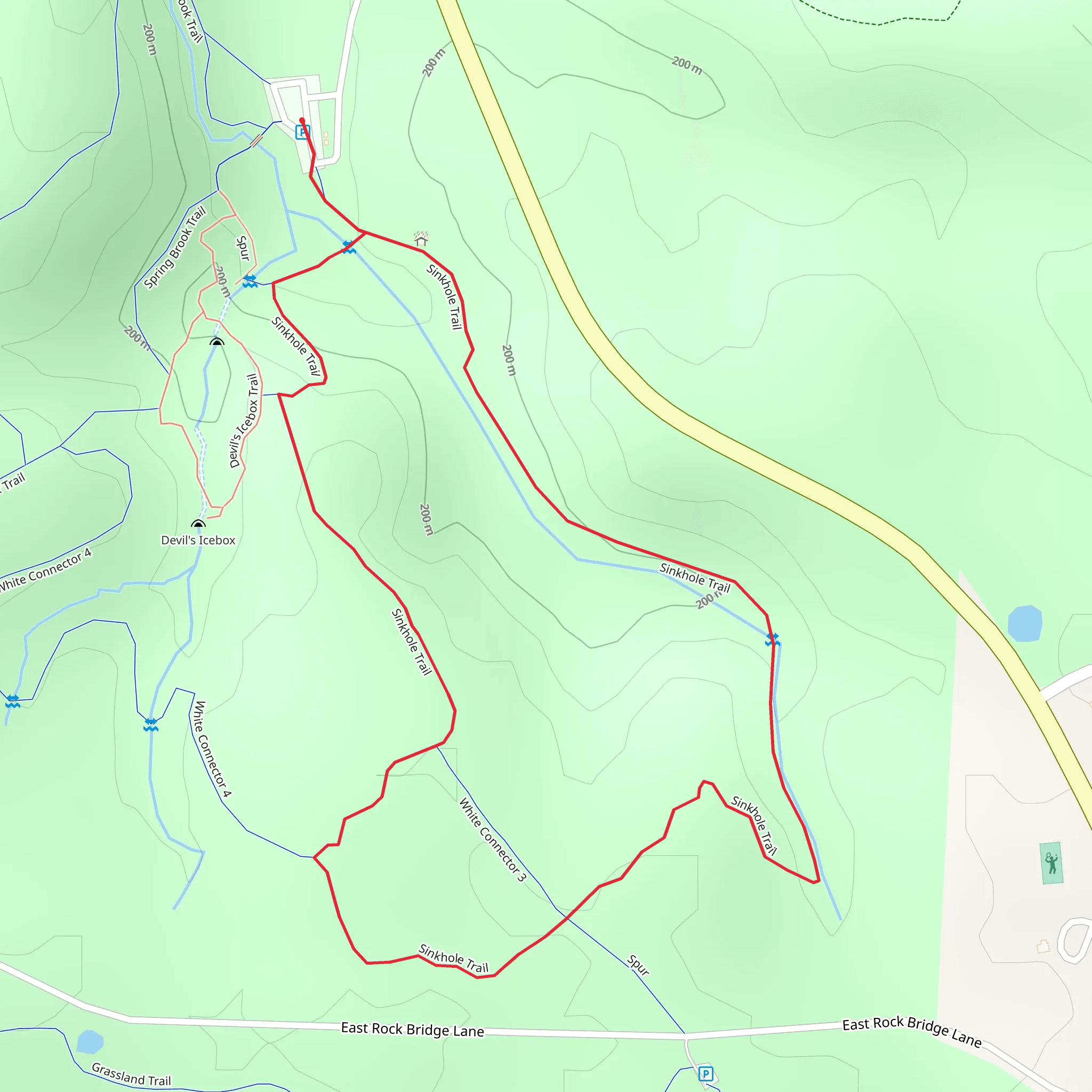 Sinkhole Loop Trail mobile static map