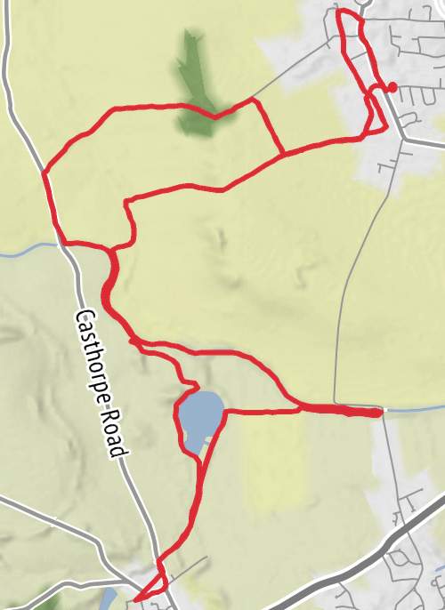barrowby to Welby arms in Denton, circuit  mobile static map