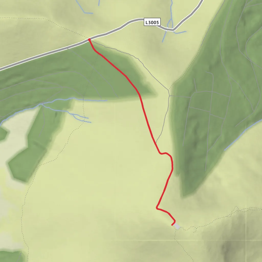 Mount Leinster from The Nine Stones mobile static map