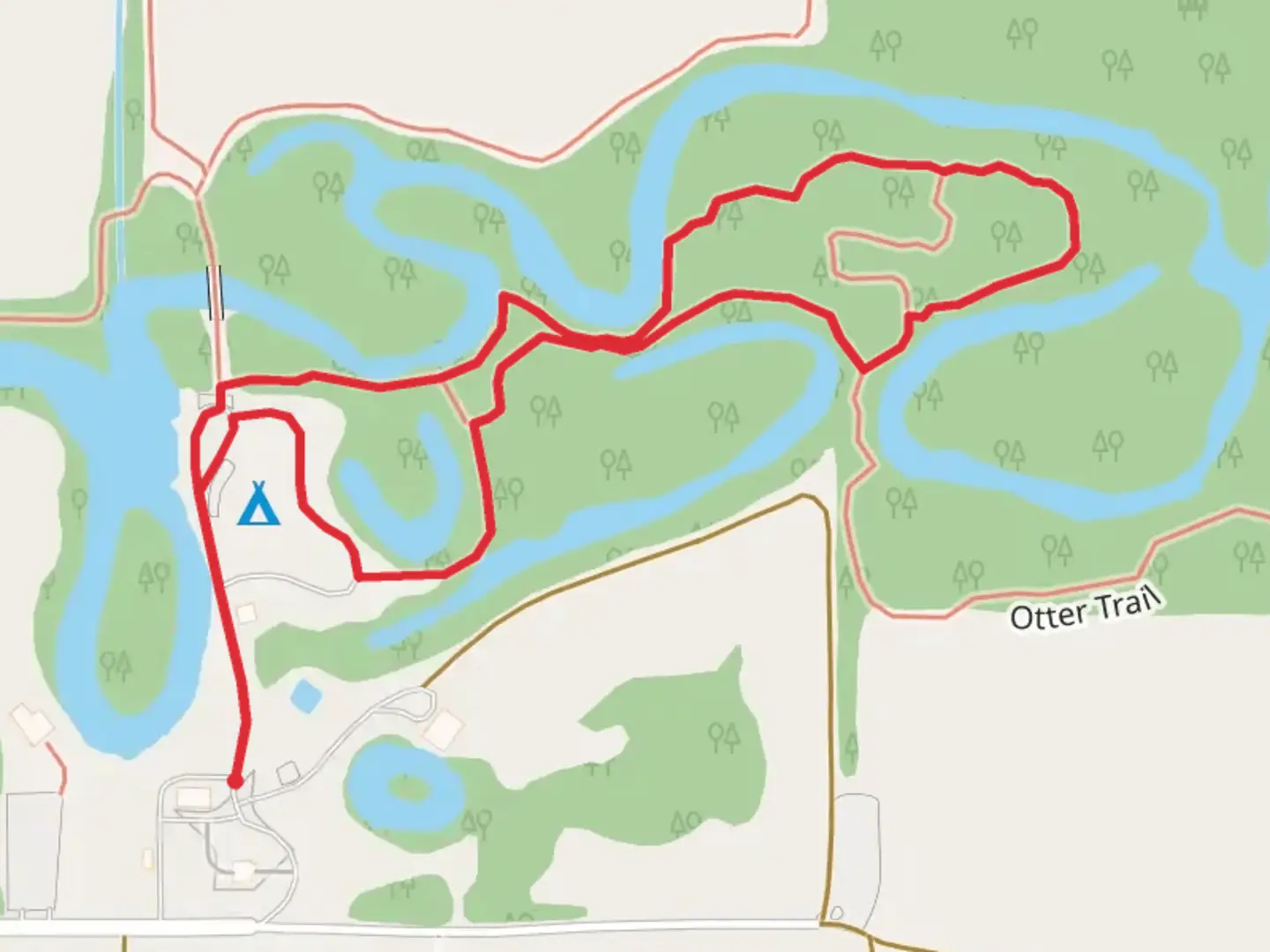 An image depicting the trail Cardinal Flower Loop Trail and its surrounding area.
