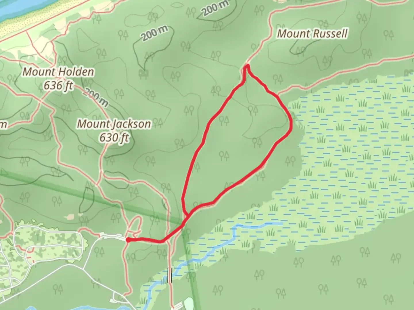 An image depicting the trail Nature Center Trail and its surrounding area.