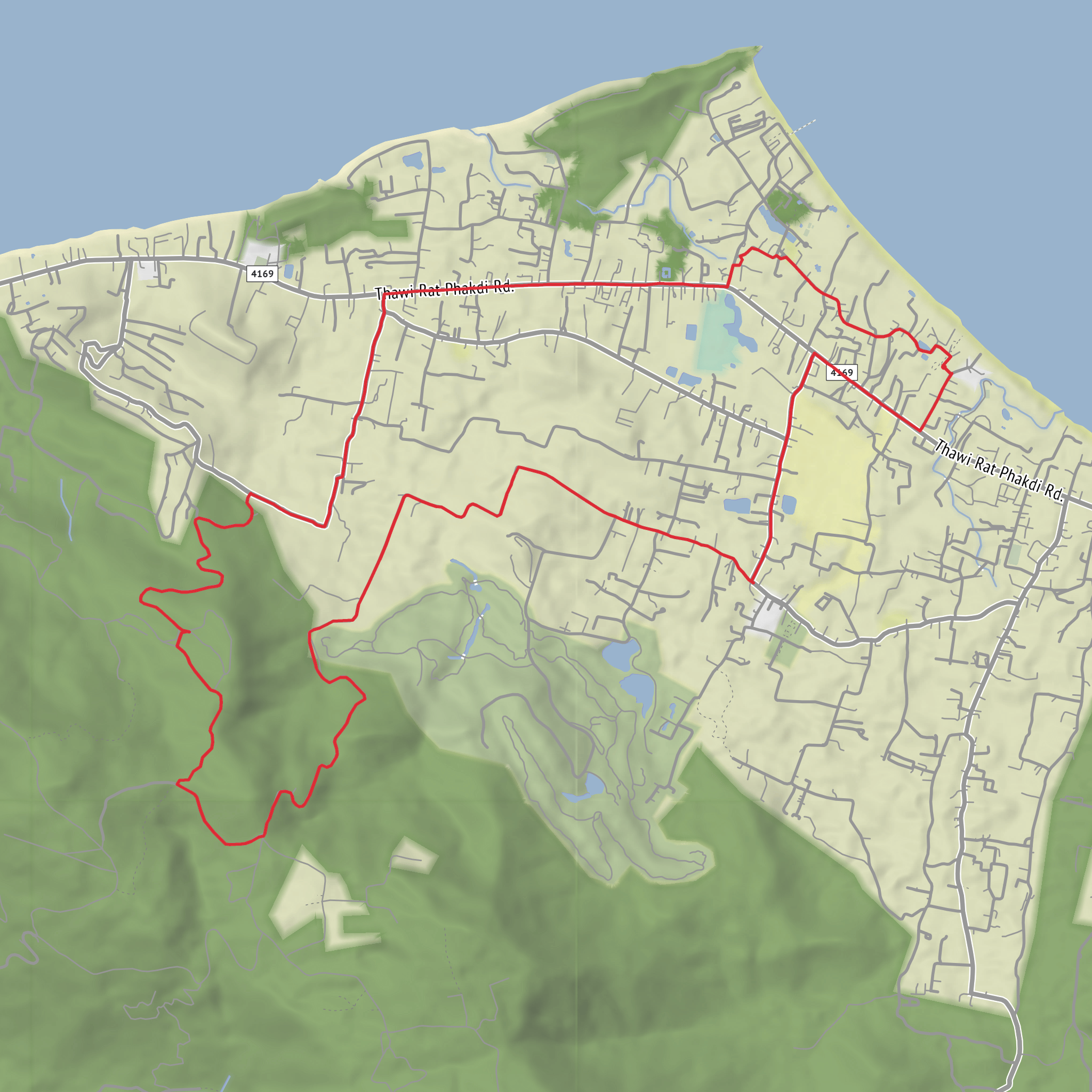 Maenam view Point Circle mobile static map