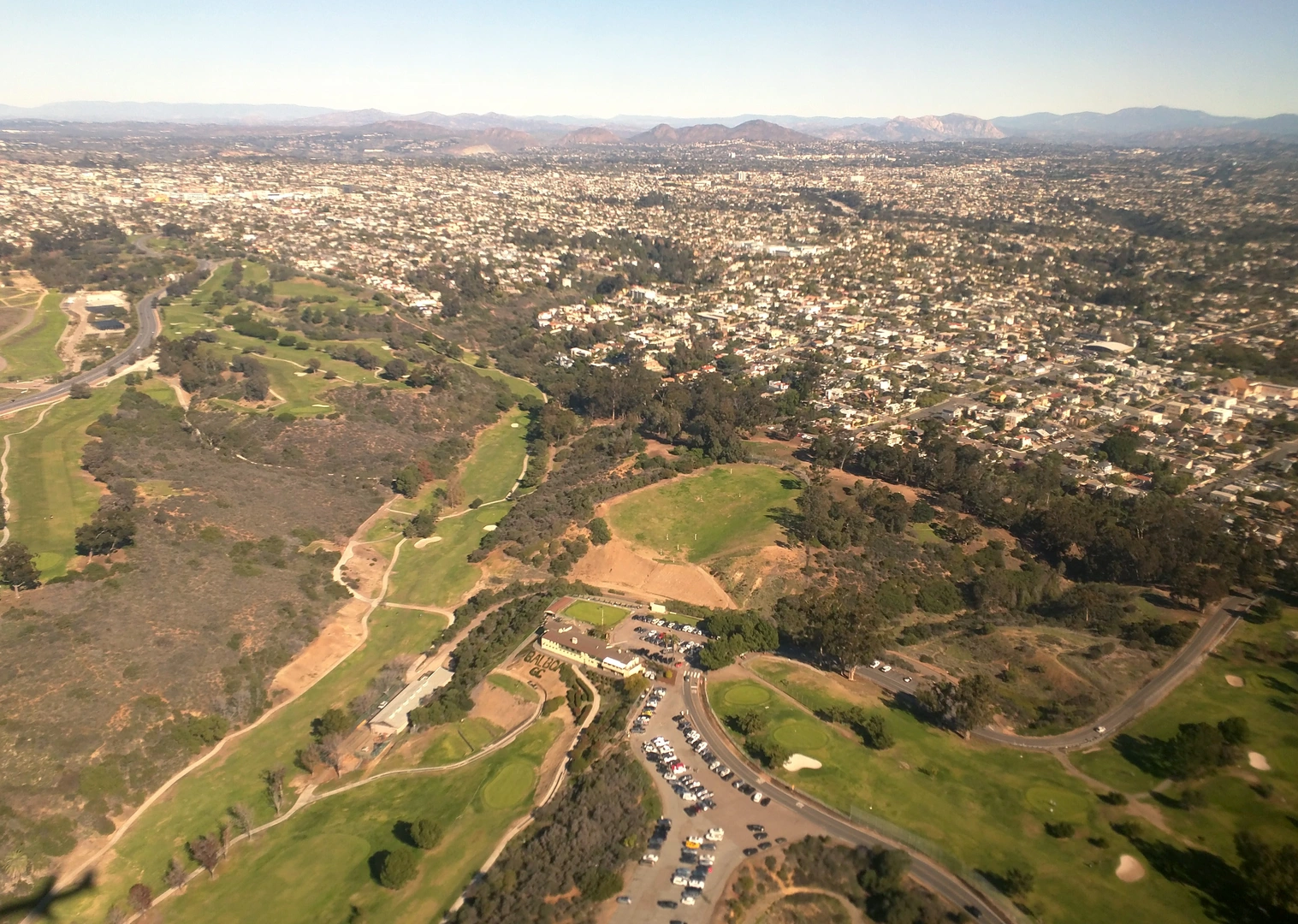 An image depicting the trail Balboa Park Golf Course Loop and its surrounding area.