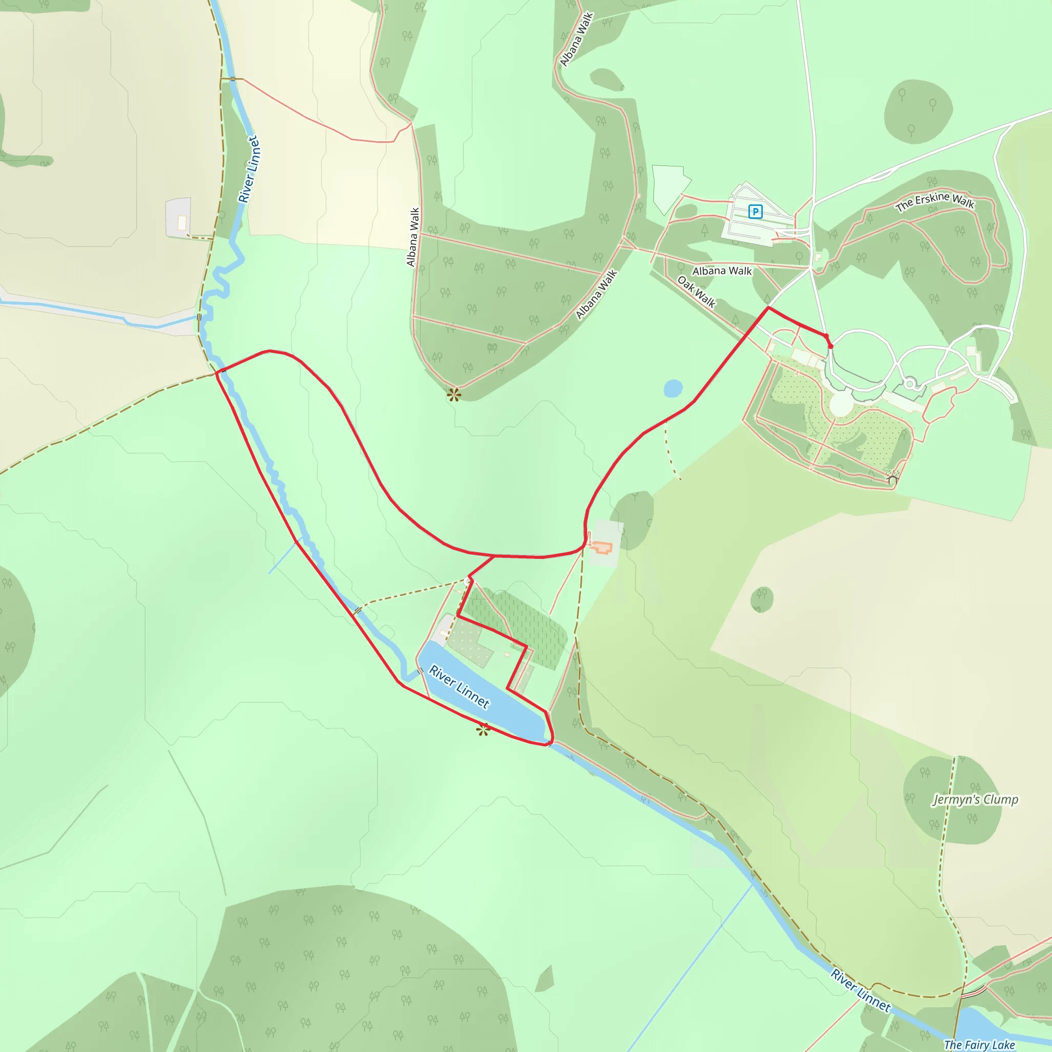 Ickworth Walled Garden and Canal Walk mobile static map