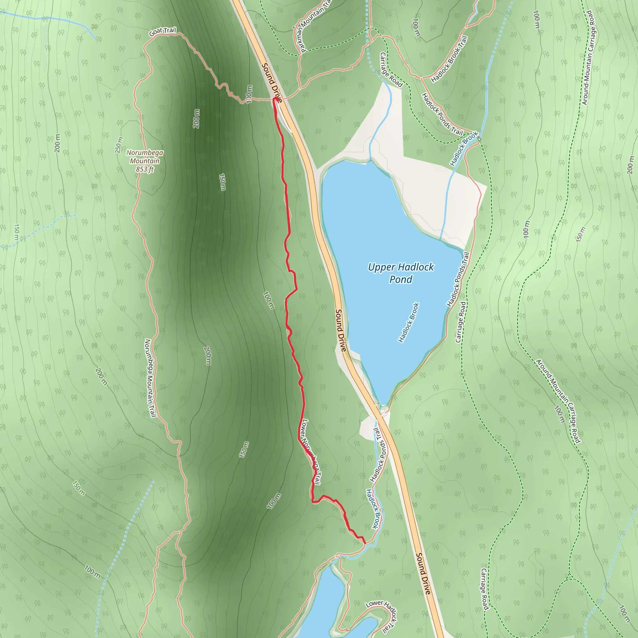 Norumbega Connector Trail mobile static map