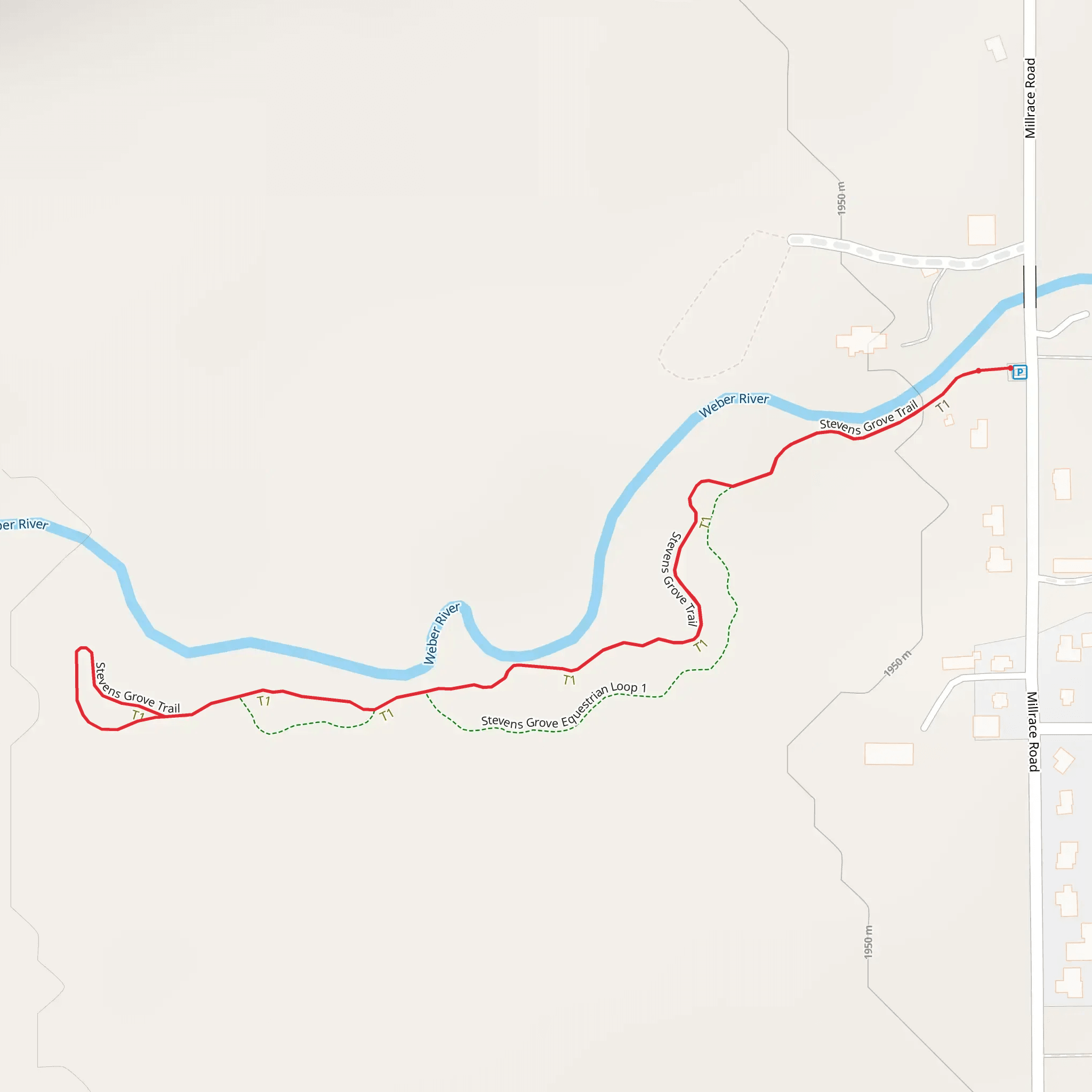 Stevens Grove Trail mobile static map