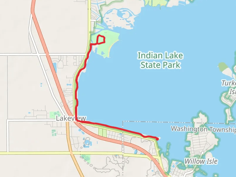 Indian Lake West Shore Walk - West Main Street