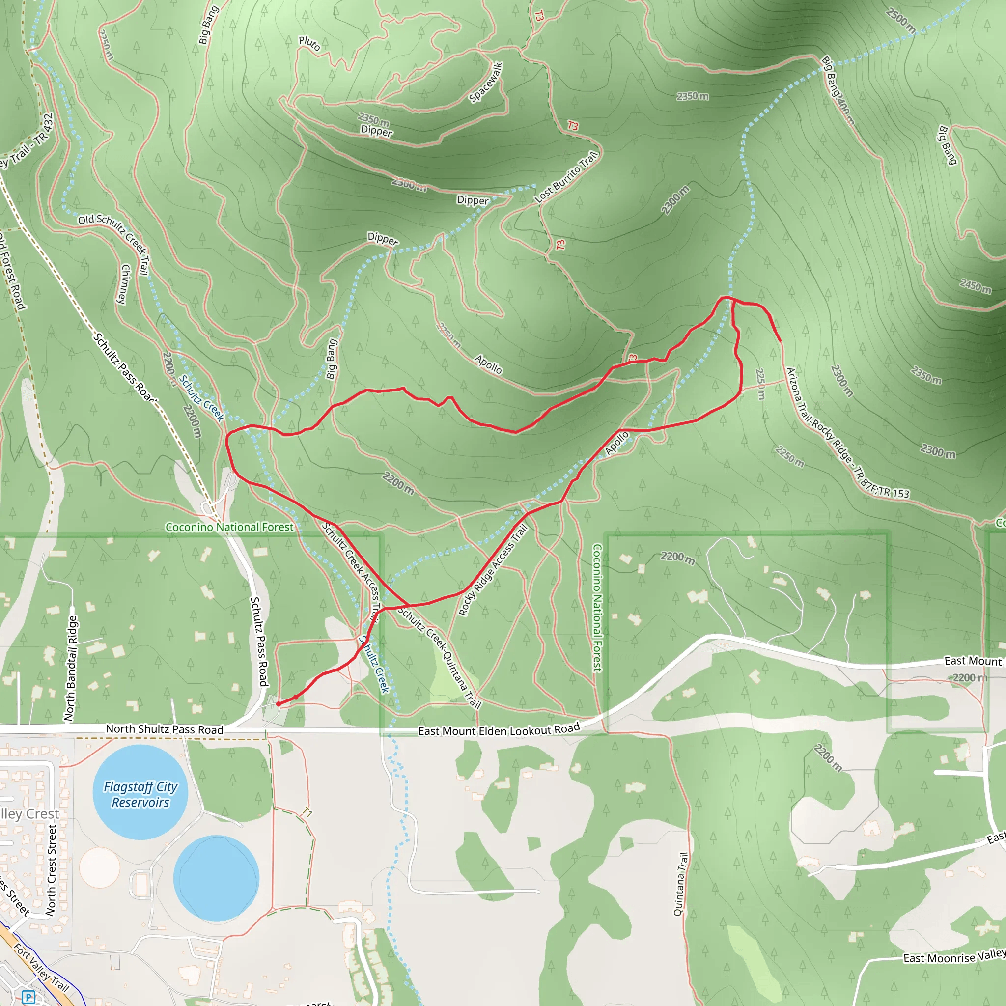 Arizona Trail-Rocky Ridge Loop mobile static map