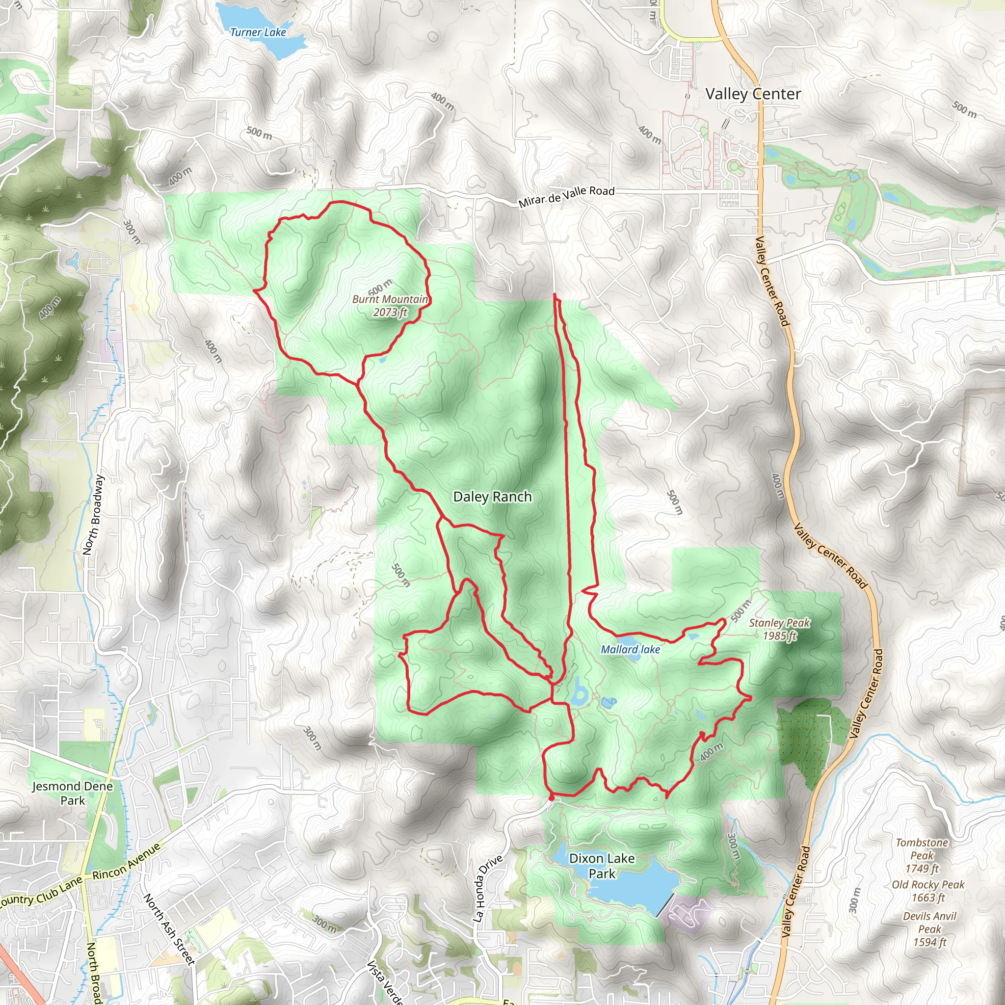 Sage, Jack Creek Meadow and Engelmann Oak Loop Trail mobile static map