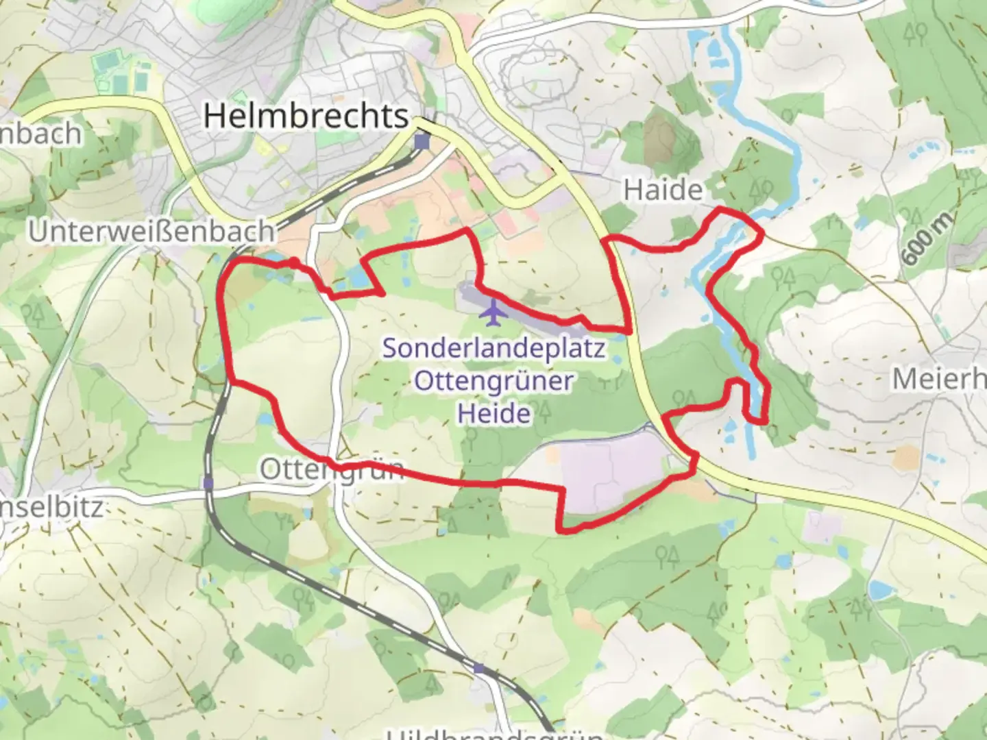 An image depicting the trail Eisvogel Weg and its surrounding area.