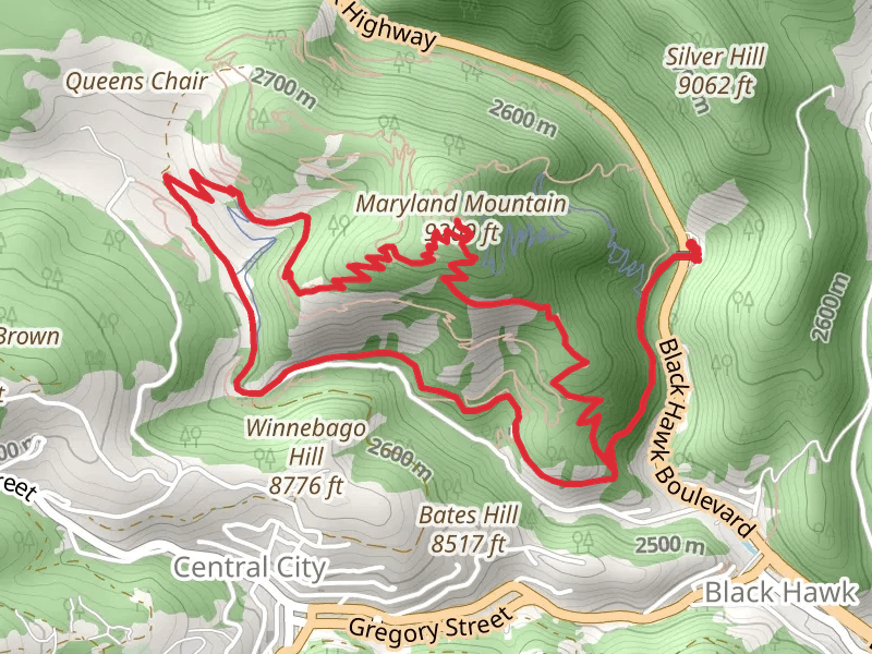 Hidden Treasure Trail, Historic Gilpin Tramway and Summit Loop Trail