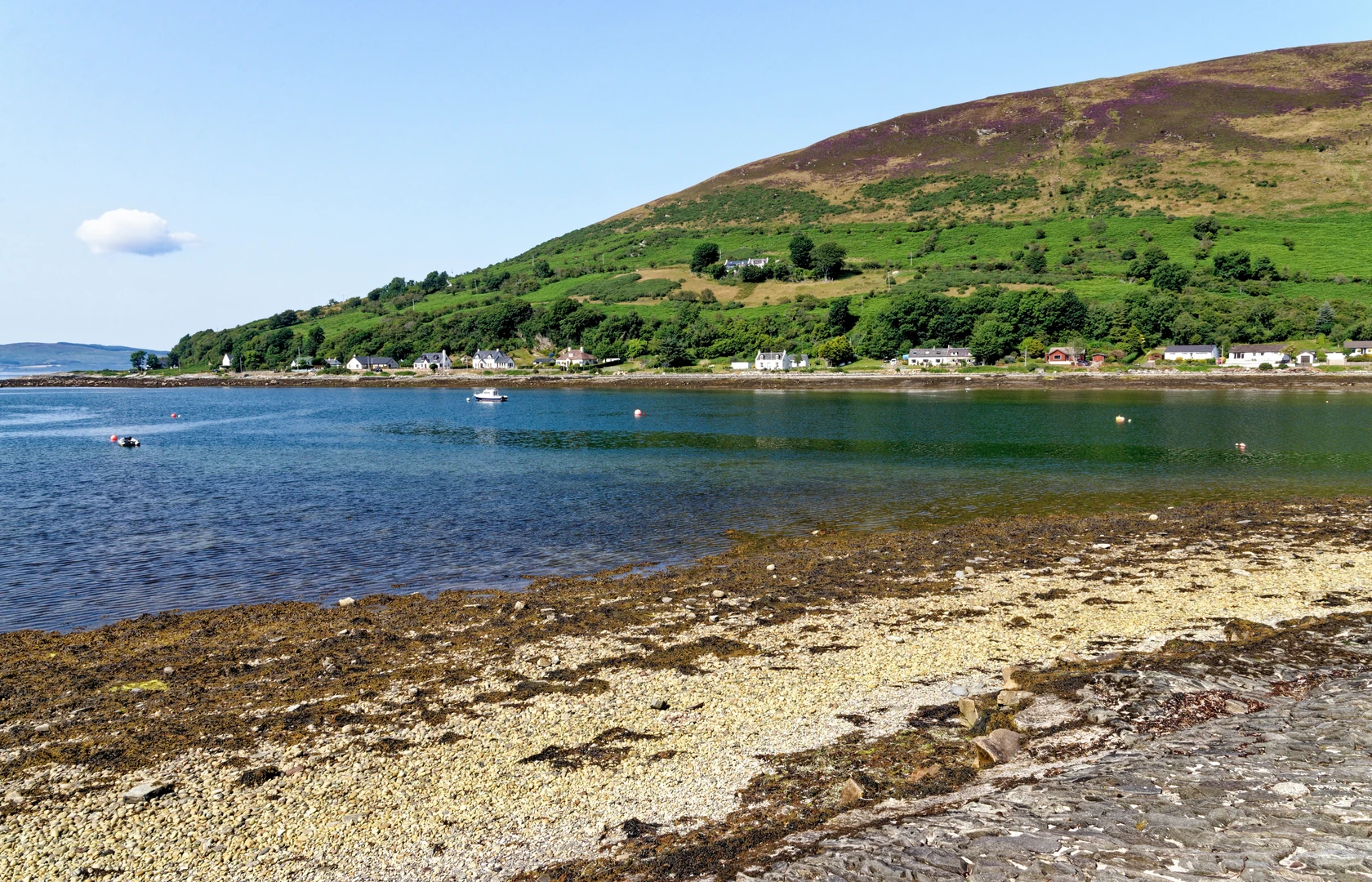 An image depicting the trail Sannox to Loch Ranza via Millstone Point, Cock of Arran and Newton Point and its surrounding area.