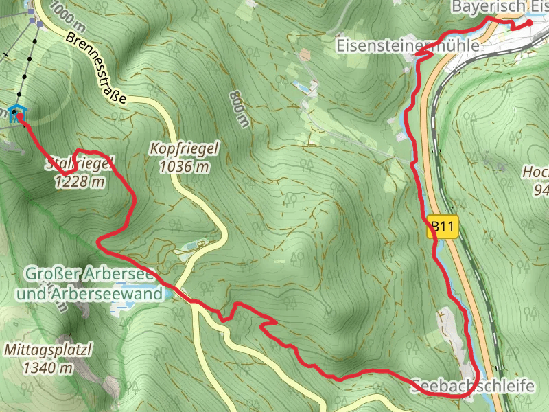 Gipfelstation Großer Arber to Bayerisch Eisenstein Walk via Großer Arbersee