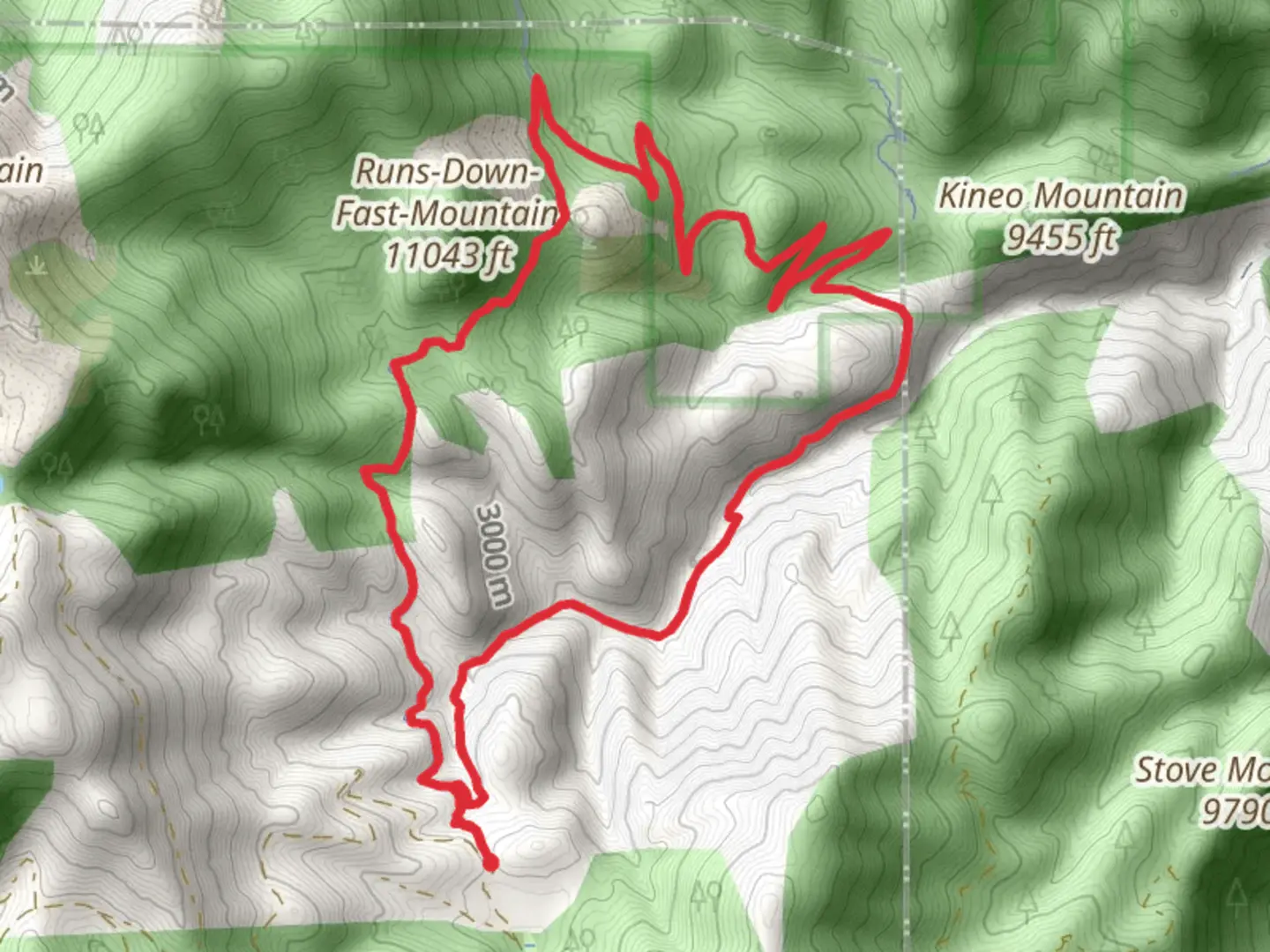 An image depicting the trail Jones Park and Forest Service Loop Trail and its surrounding area.