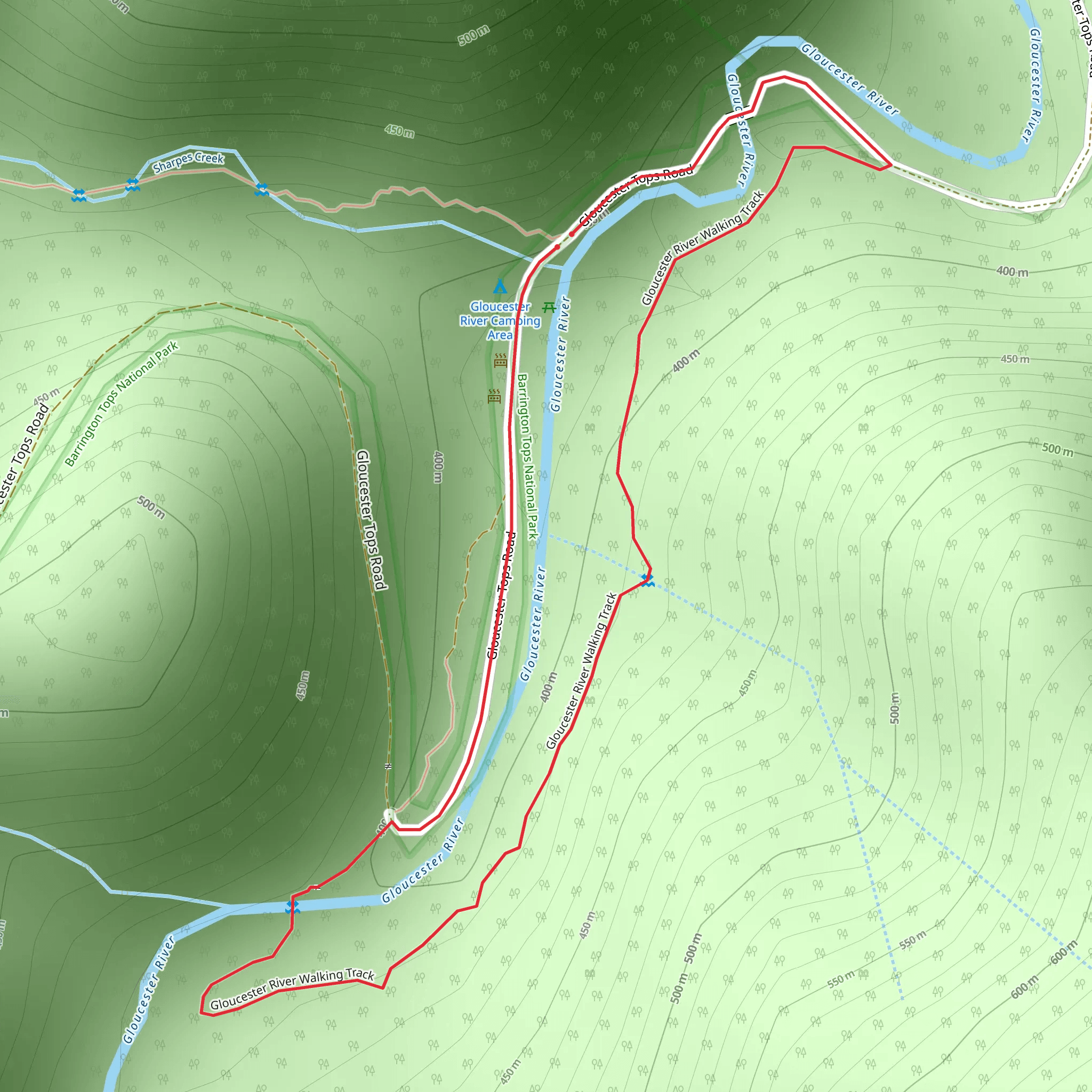 Gloucester River Track mobile static map