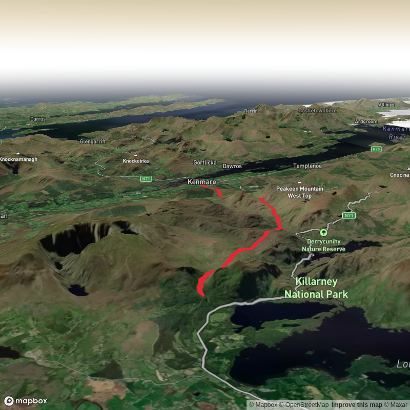 Old Kenmare road and Esknamucky Glen
