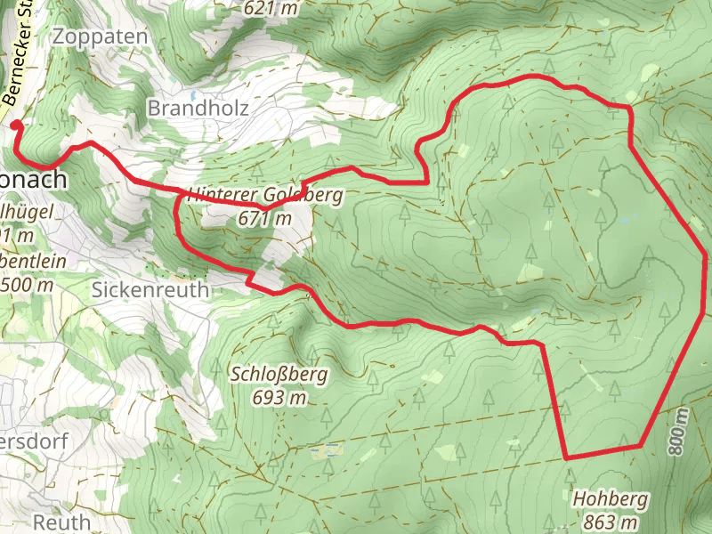 Vorderer Goldberg and Hinterer Goldberg Loop - Goldkronach