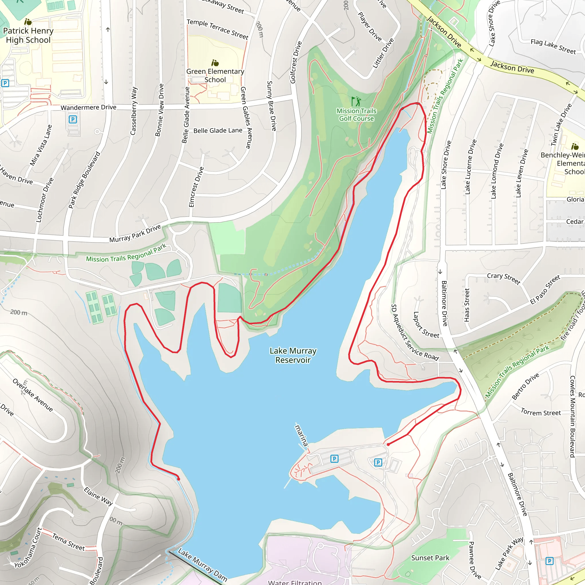 Lake Murray Reservoir mobile static map