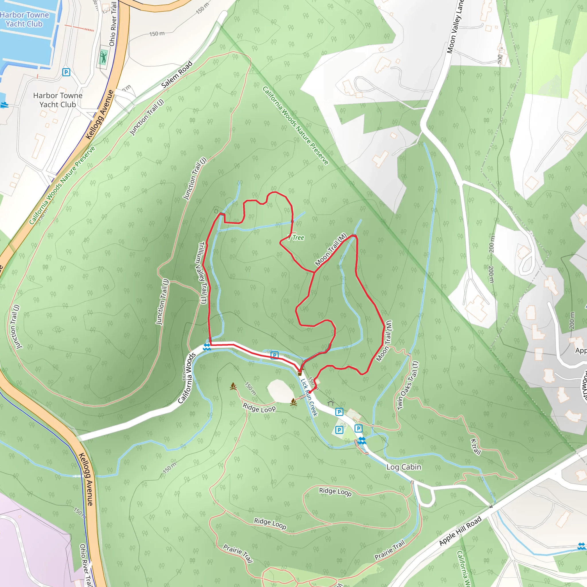 Moon and Trillium Valley Loop Trail mobile static map