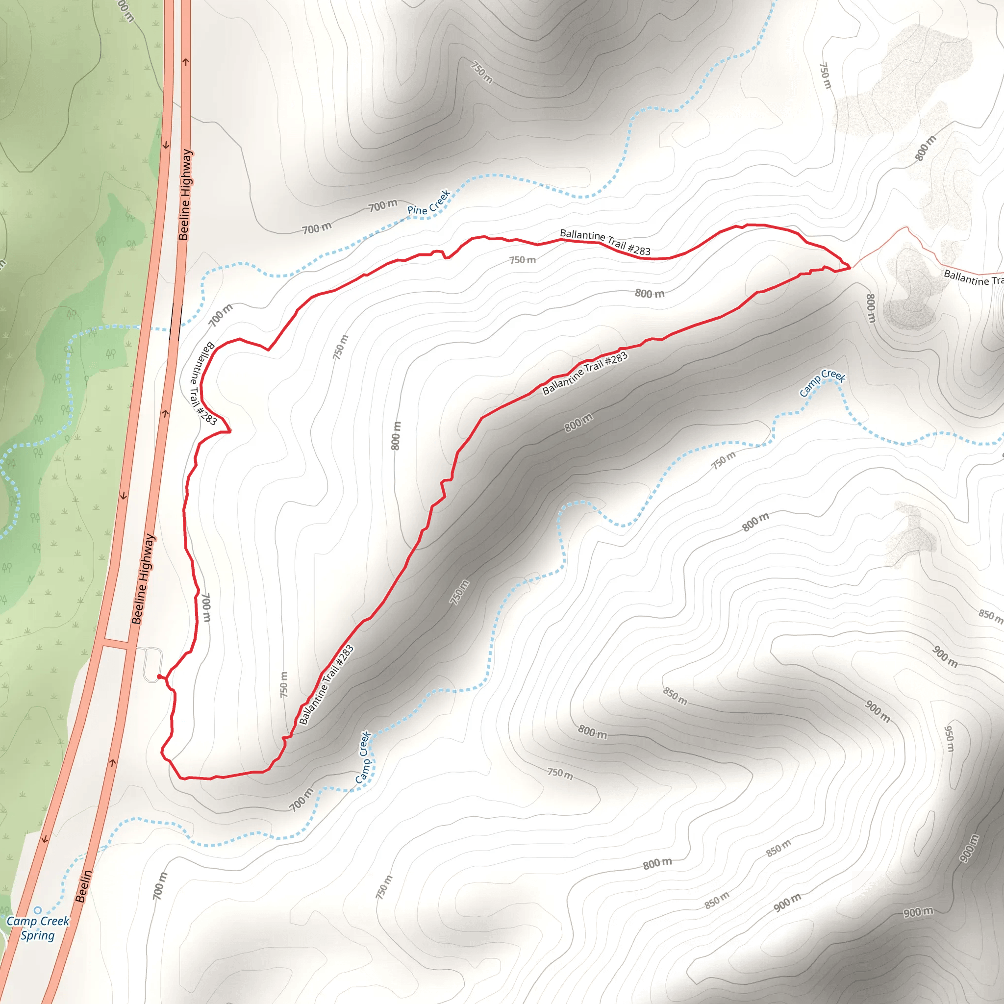 Ballantine Loop Trail mobile static map