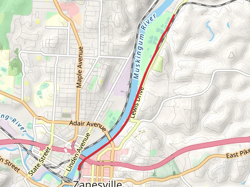 Zane's Landing Trail - Zanesville