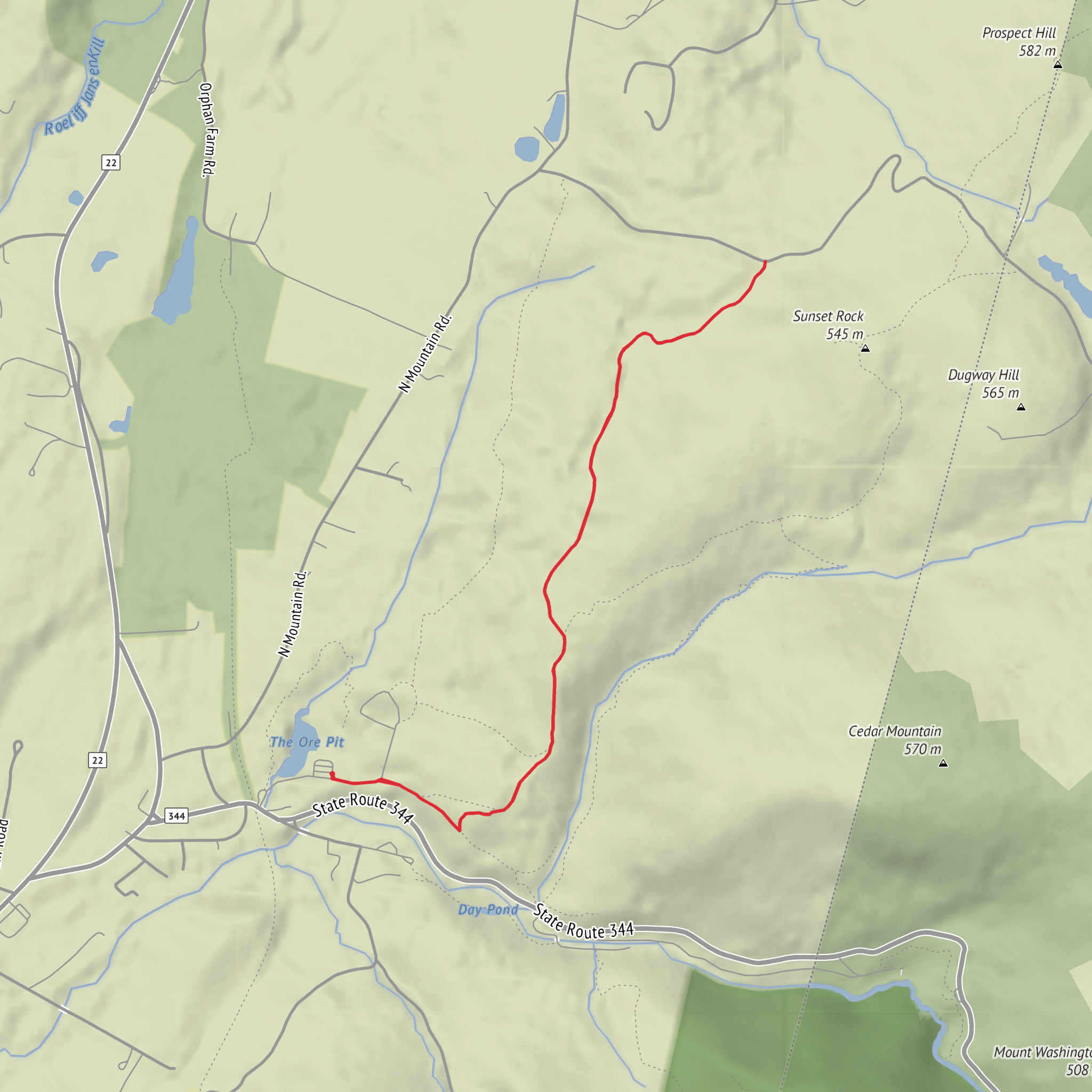 Gray Birch Trail mobile static map