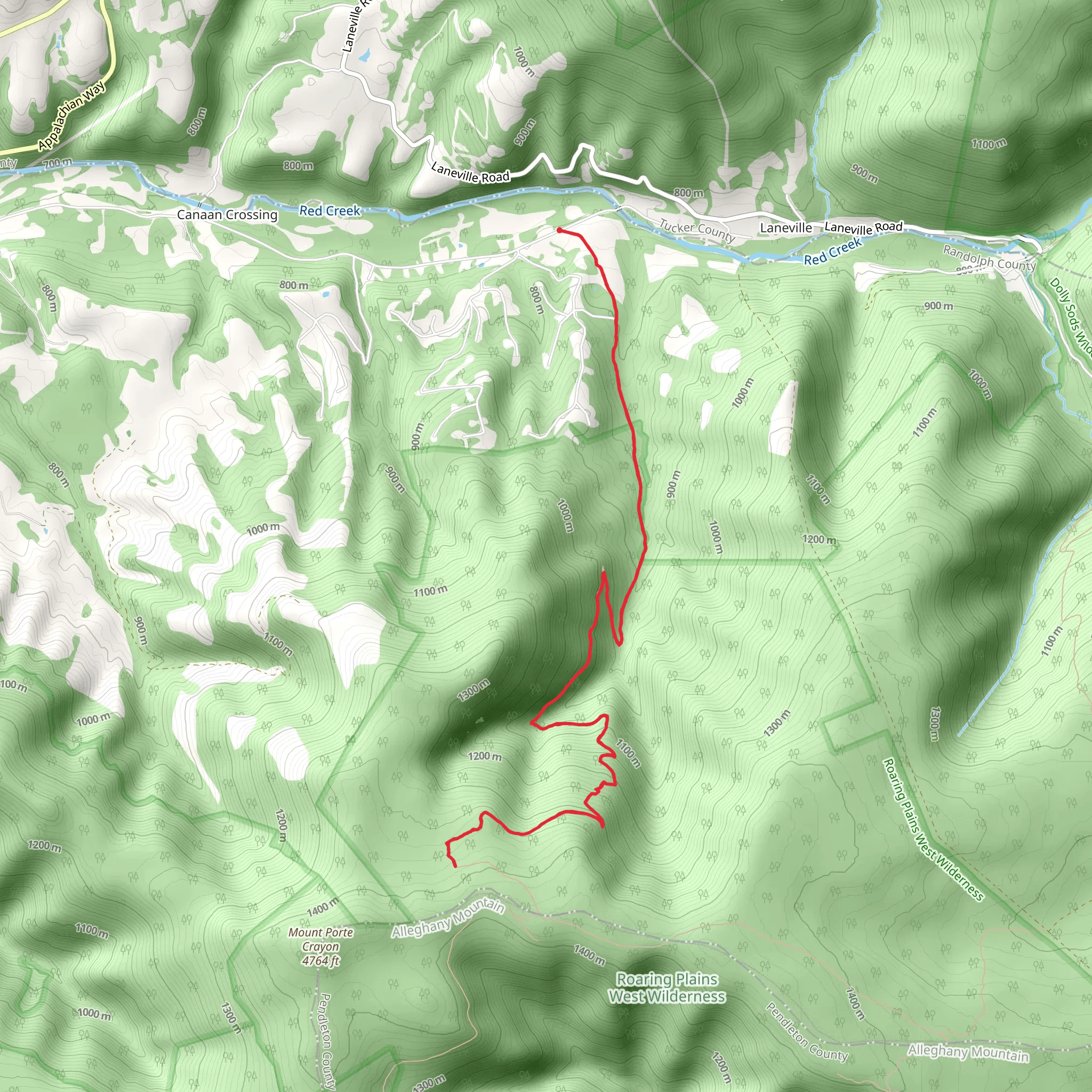 Flatrock Trail mobile static map