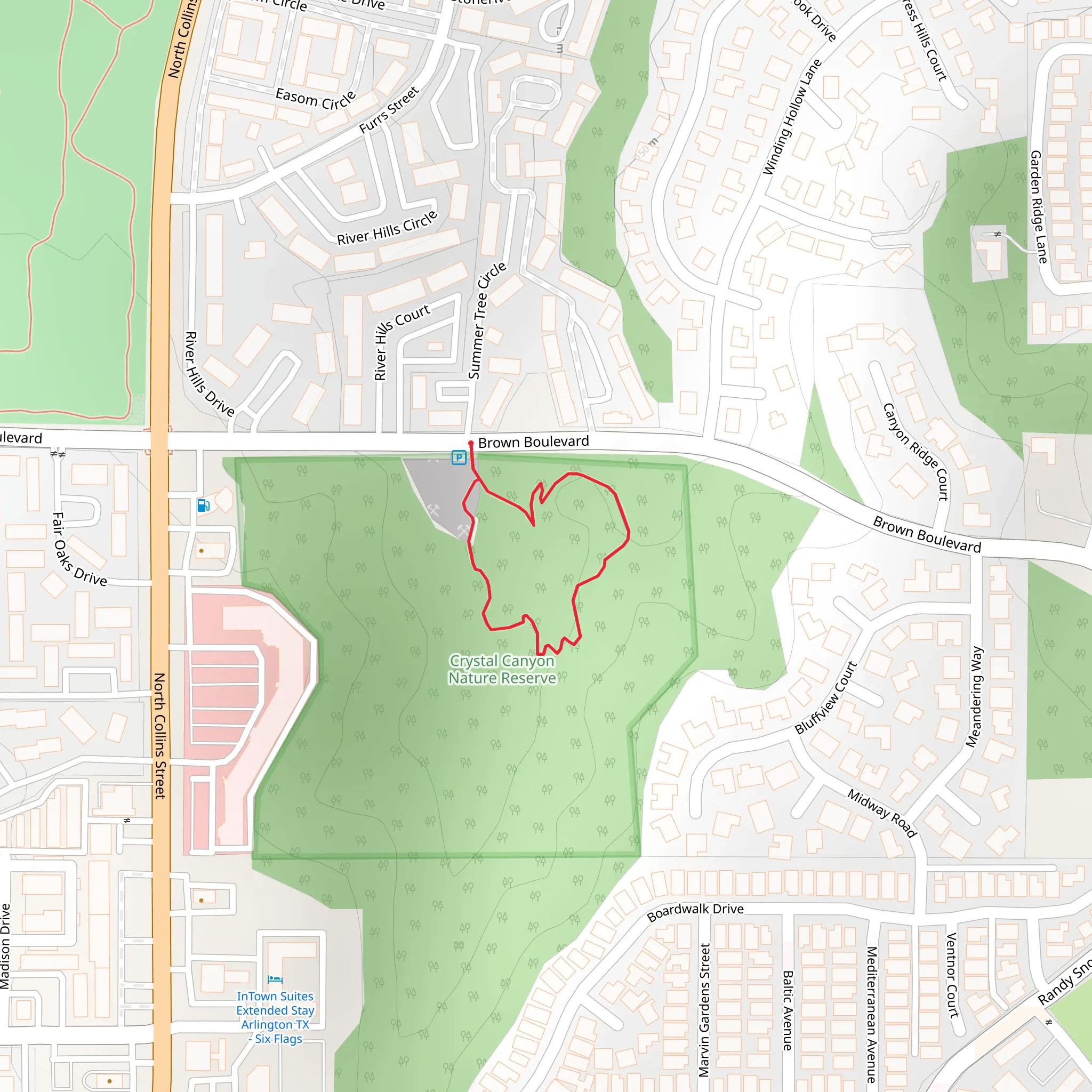 Brown Boulevard Loop mobile static map