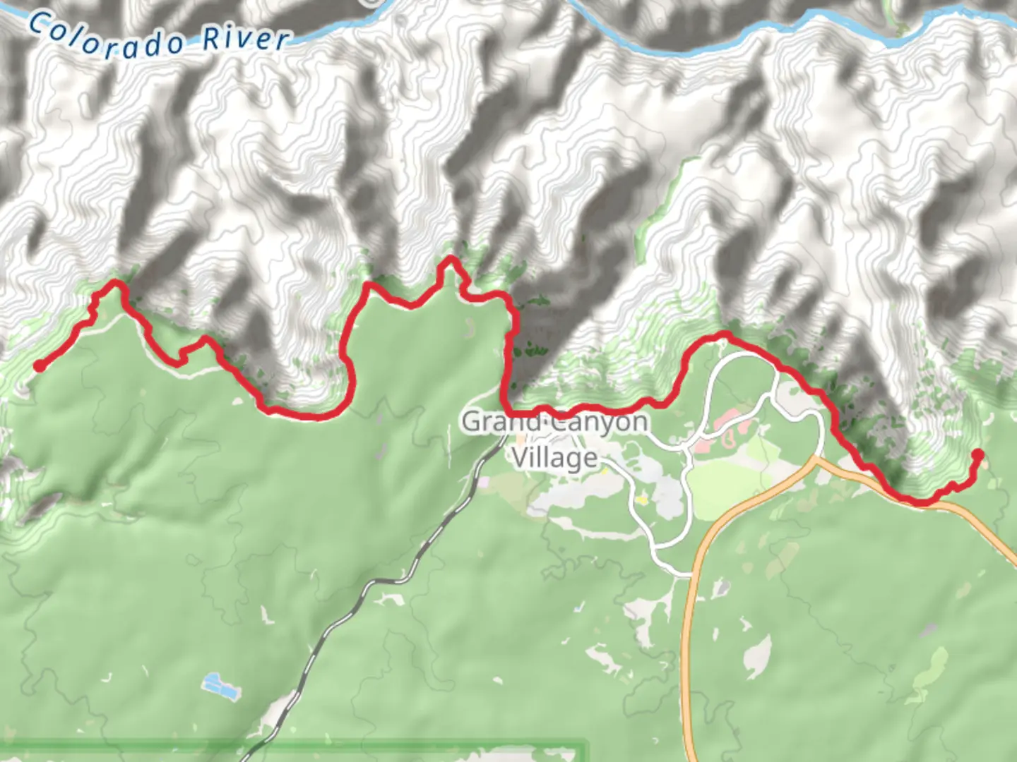 An image depicting the trail Rim Trail via Grandeur Point and its surrounding area.
