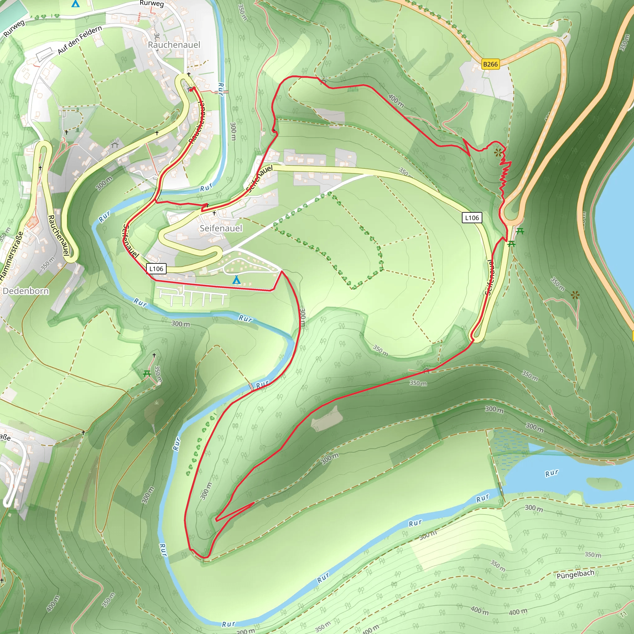 Eifelblick Simmerath and Rur via Rur Panoramaweg mobile static map