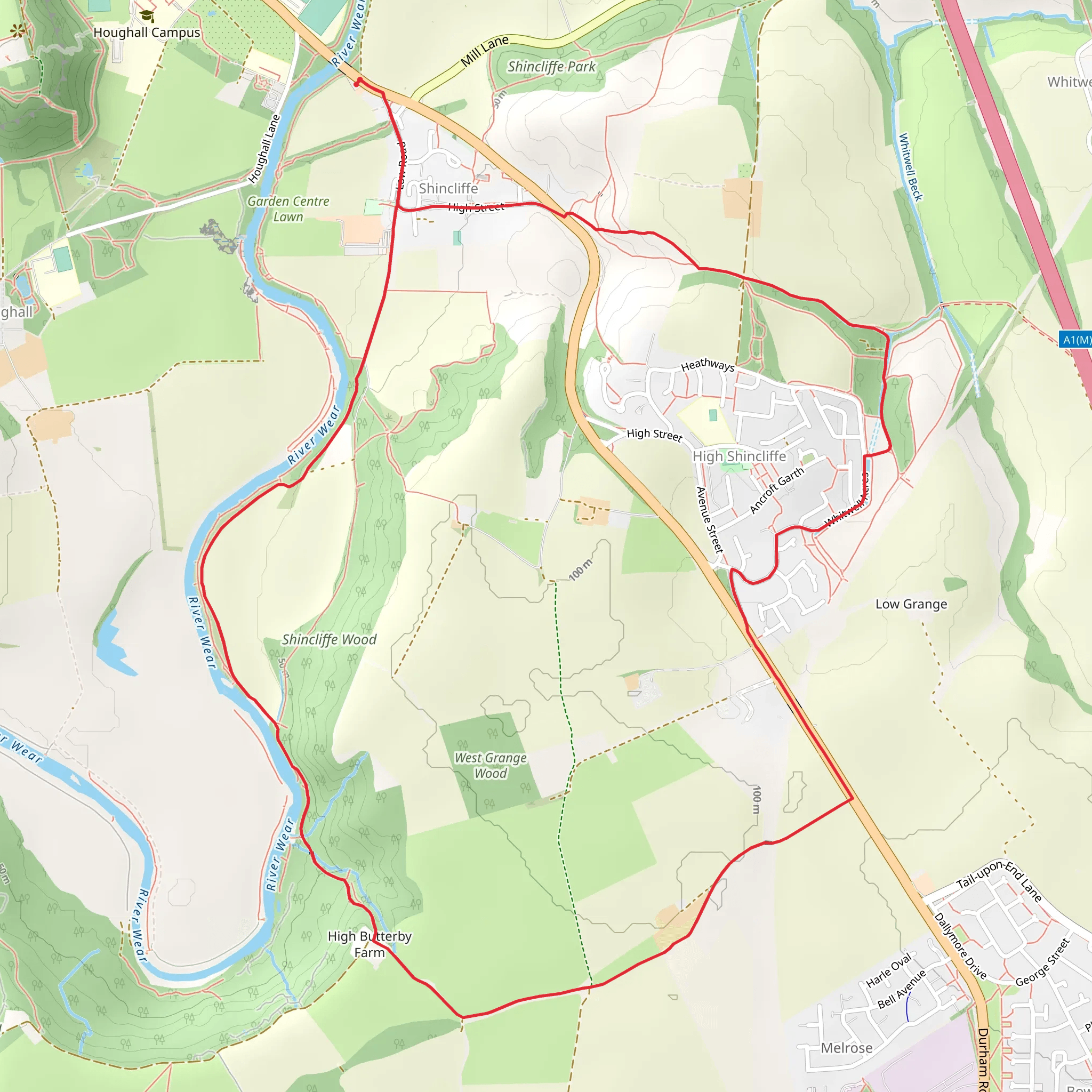 The Sliddings and High Shincliffe Loop | County Durham | England