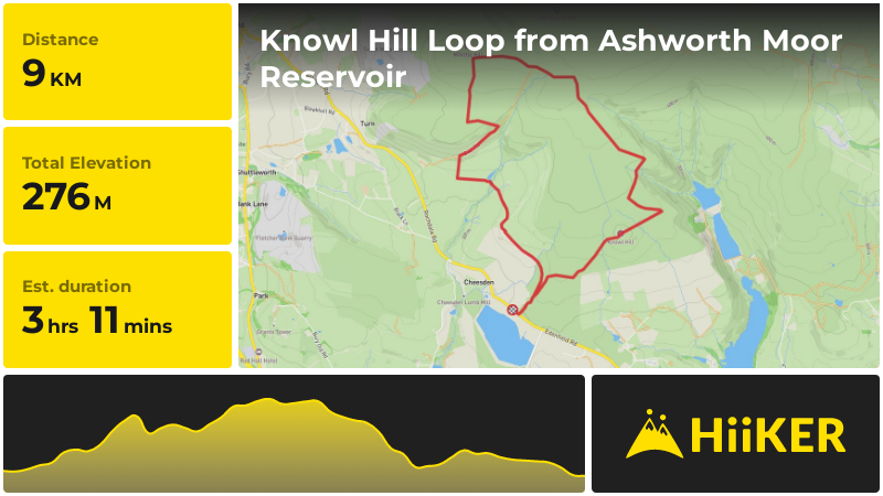 Knowl Hill Loop from Ashworth Moor Reservoir | Rochdale | England