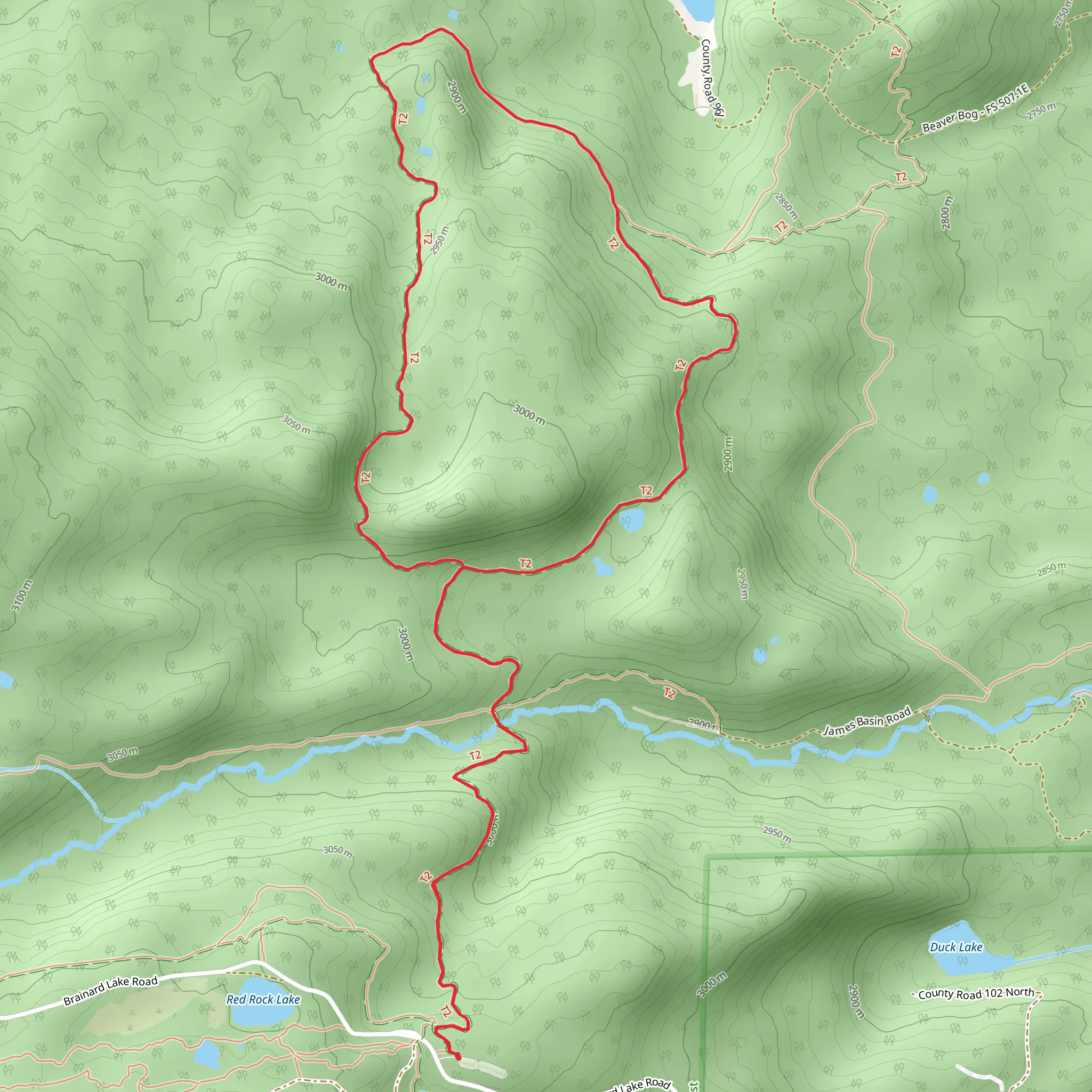 Sourdough and Wapiti Loop Trail mobile static map