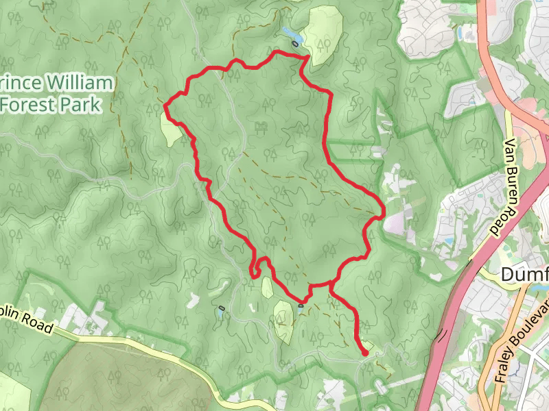 South - North Valley - Quantico Cascades - Mary Bird Branch - Turkey Run Ridge- Laurel Loop Trail