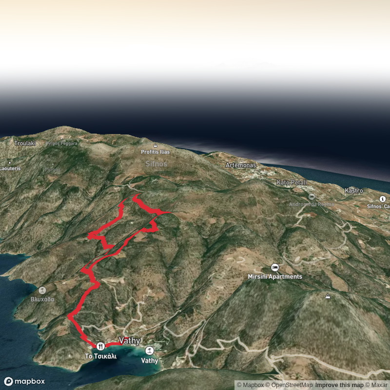 Vathy to Apollonia via Agios Polykarpos