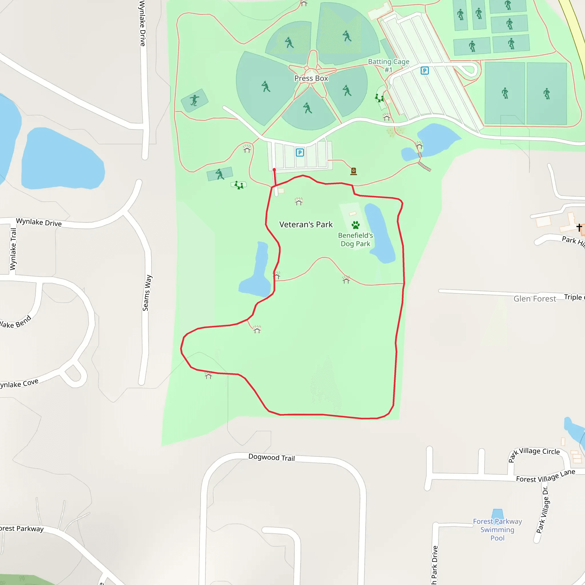 Veteran's Park Loop mobile static map