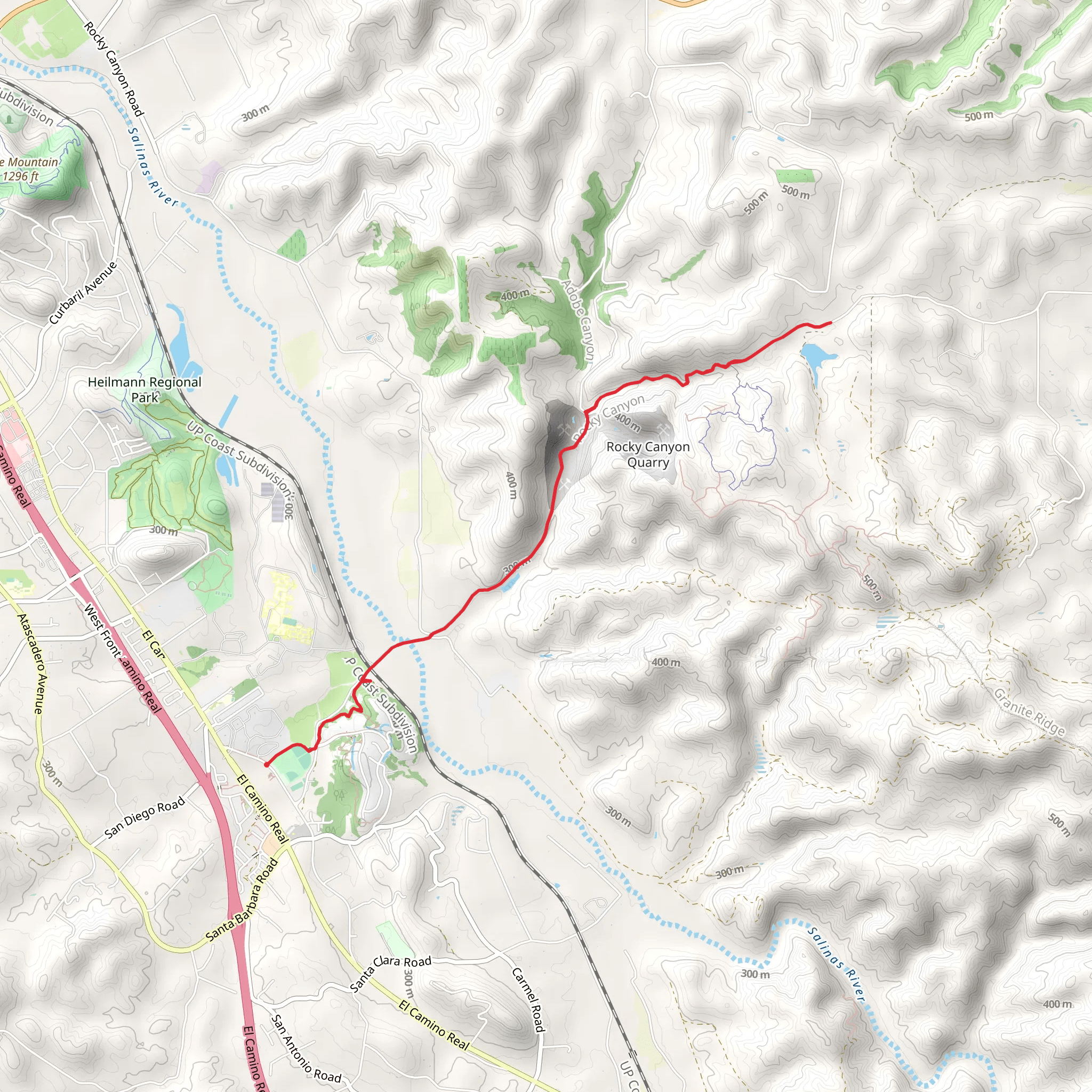 Rocky Canyon Road mobile static map
