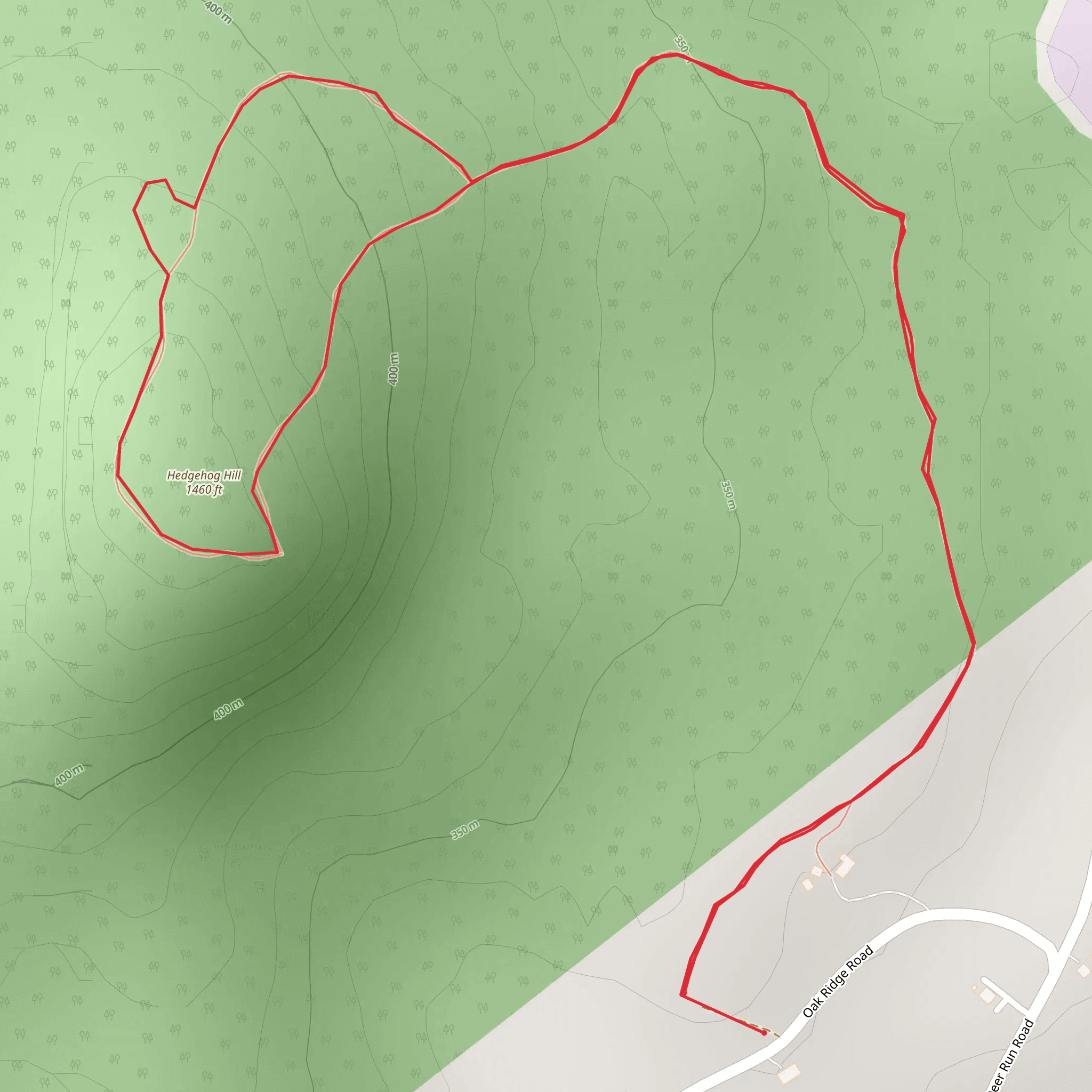 Hedgehog Hill Loop mobile static map