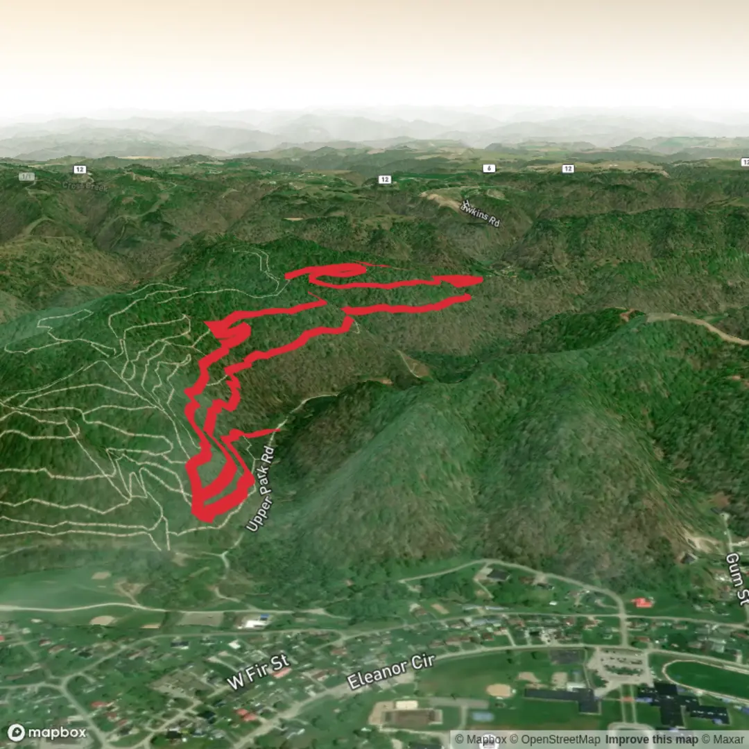 An image depicting the trail Face Plant Trail and Gun Range Trail and its surrounding area.