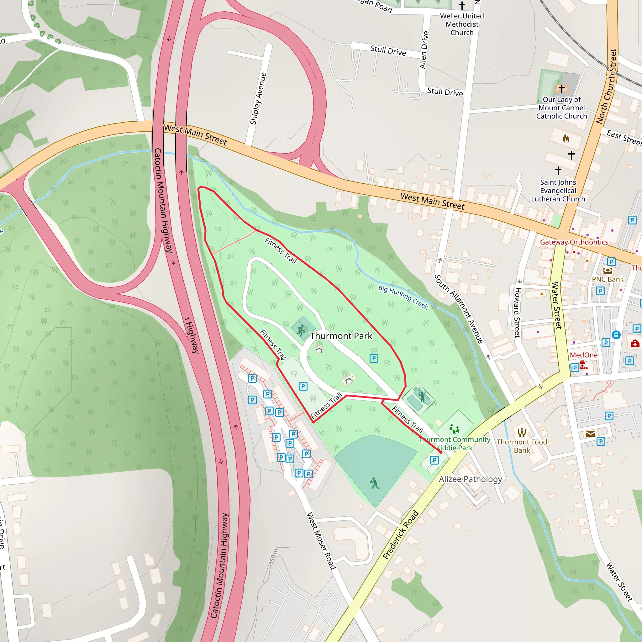 Fitness Loop Trail mobile static map