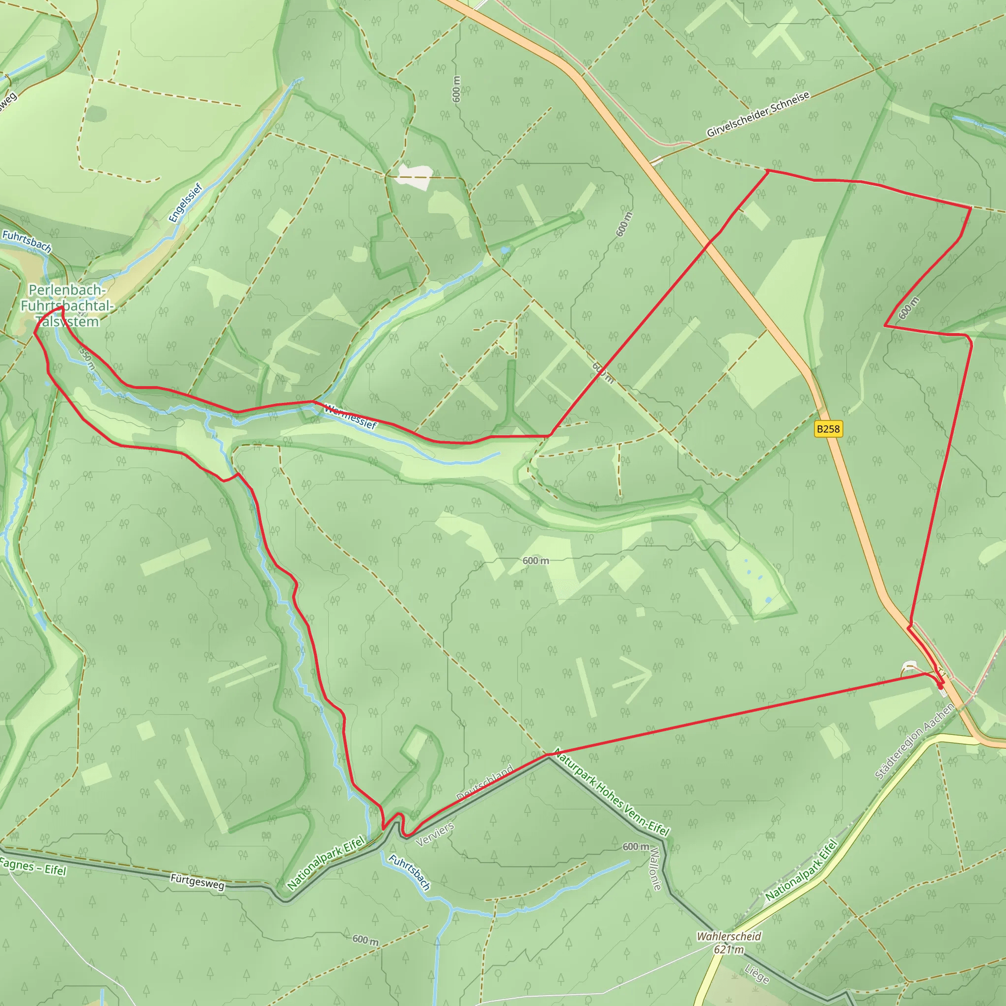 Wildnis Trail and Wermessief Loop mobile static map