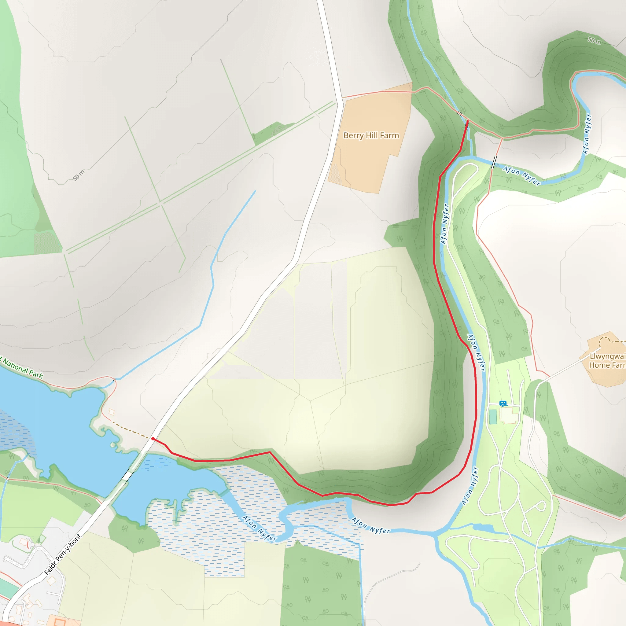 Llwybr Pwll Cornel - Newport mobile static map