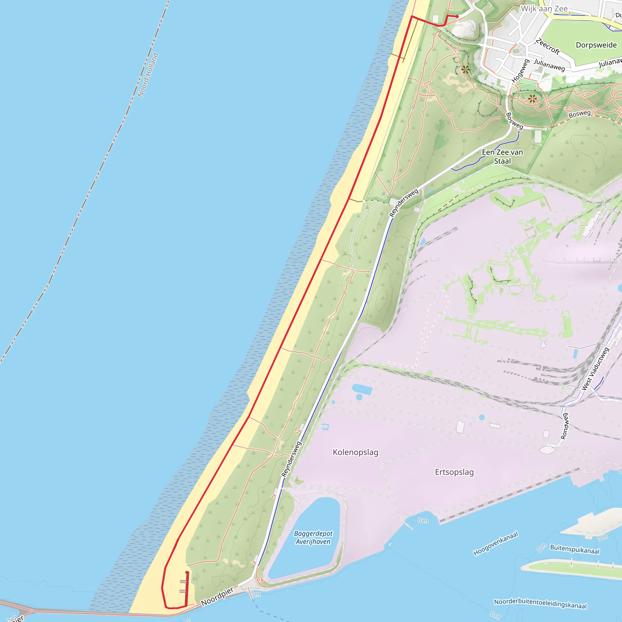 Het Hoge Duin and Strand Velsen Noord mobile static map