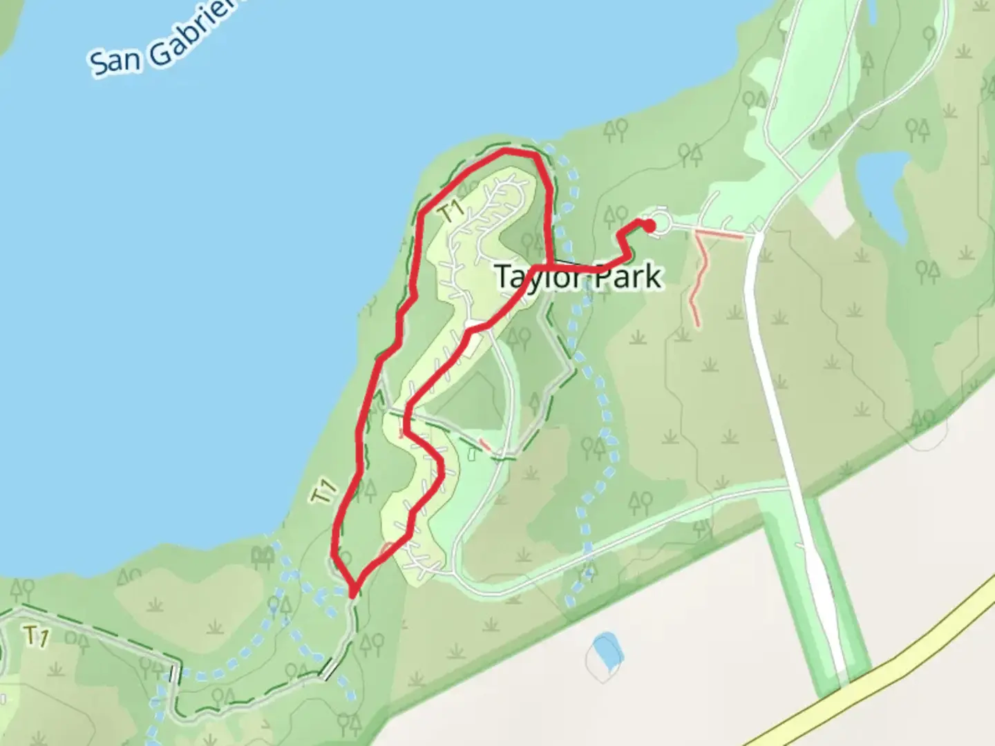 An image depicting the trail Taylor Park Loop and its surrounding area.