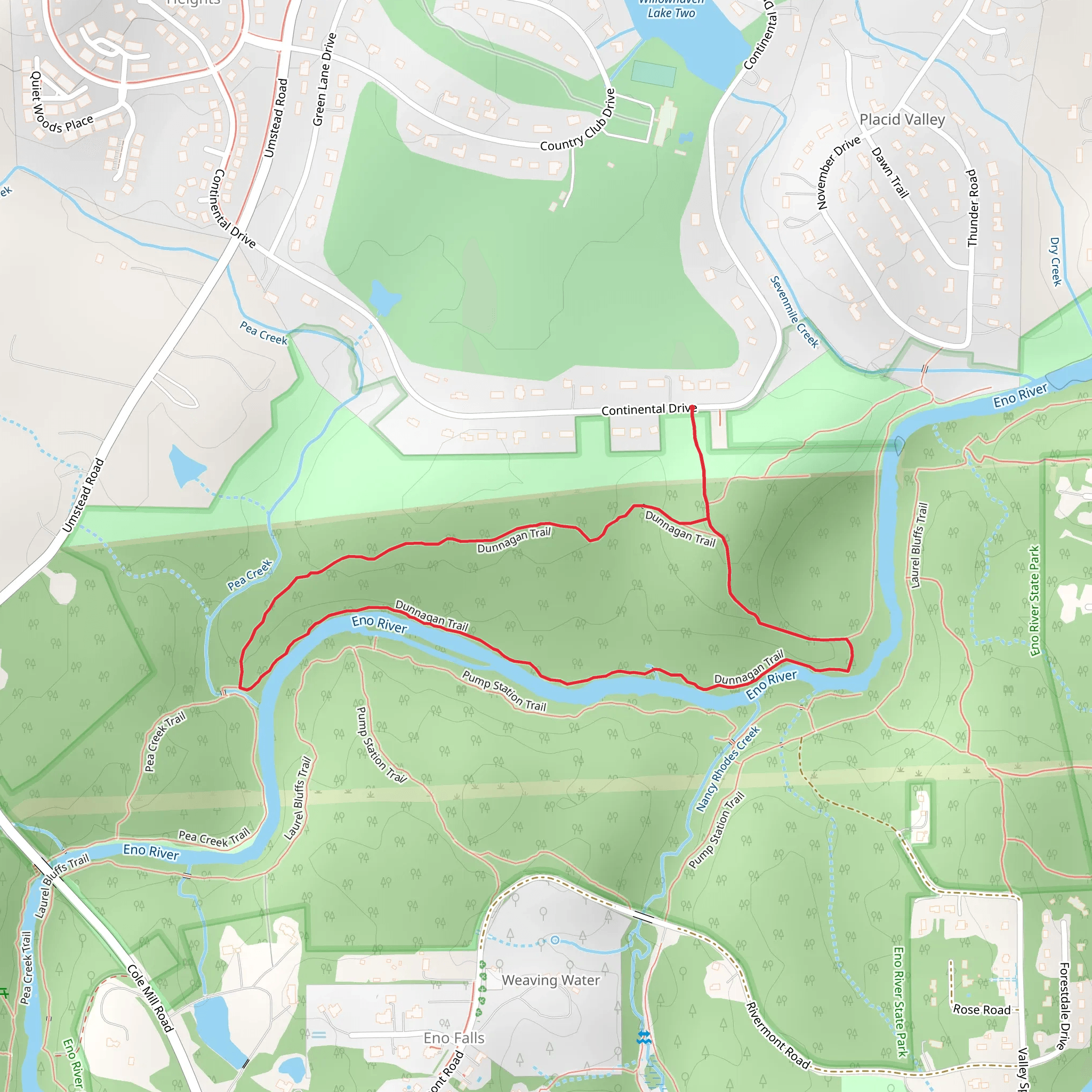 Dunnagan Loop Trail mobile static map