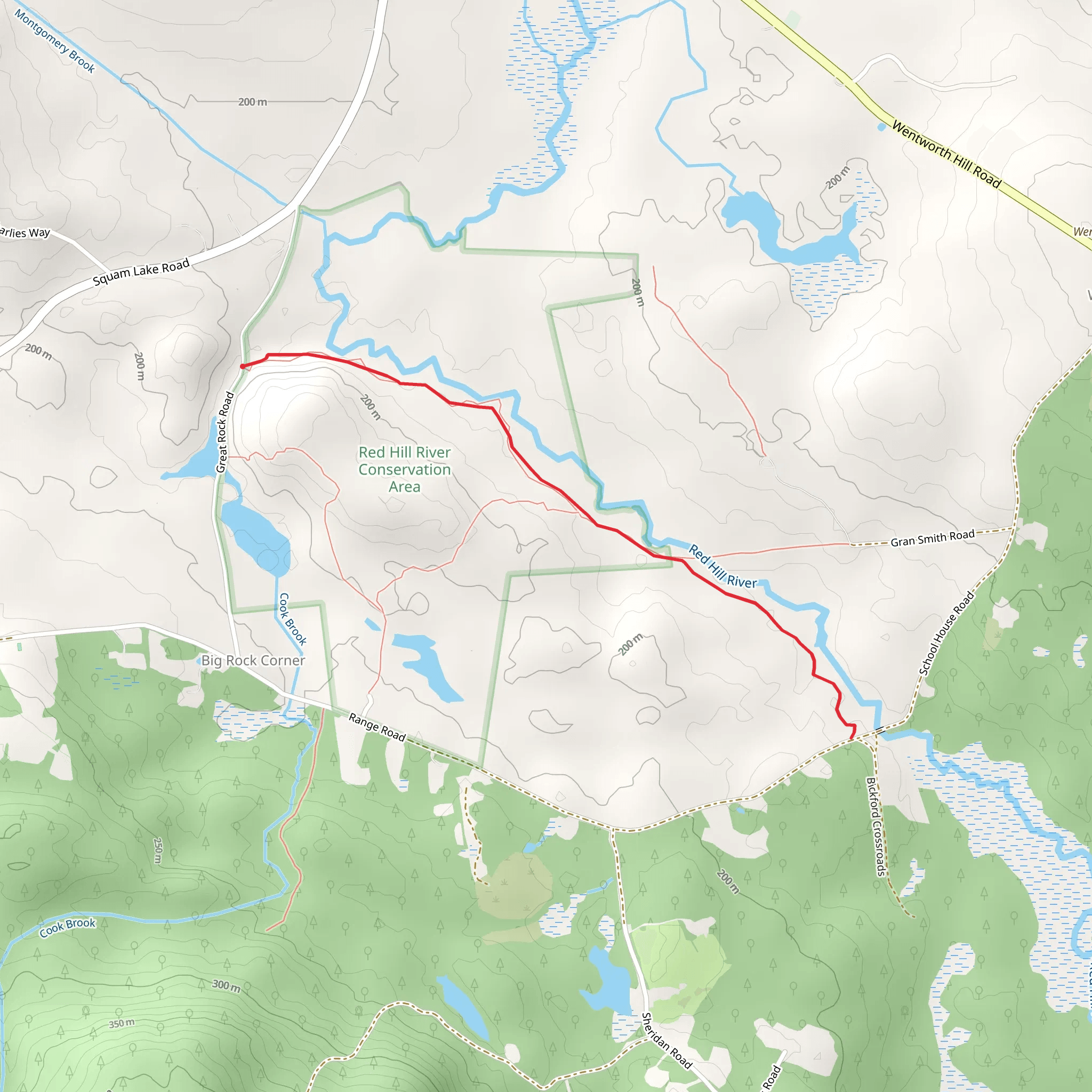 Red Hill River Trail mobile static map