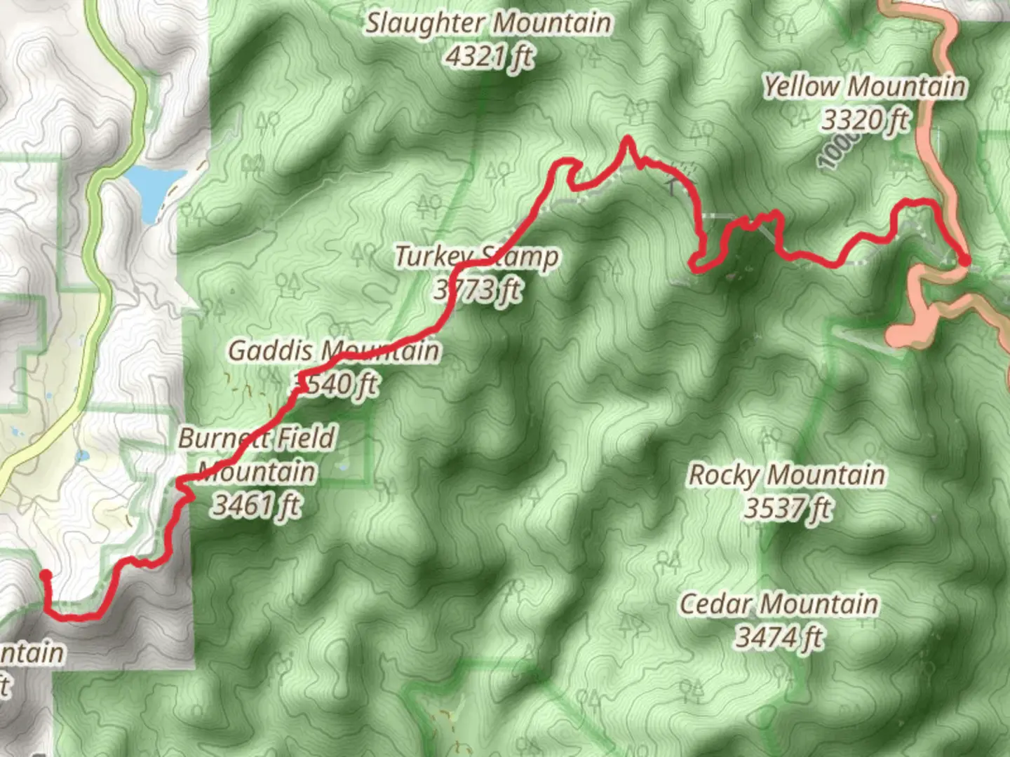 An image depicting the trail Appalachian Trail from Happy Hollow Circle and its surrounding area.