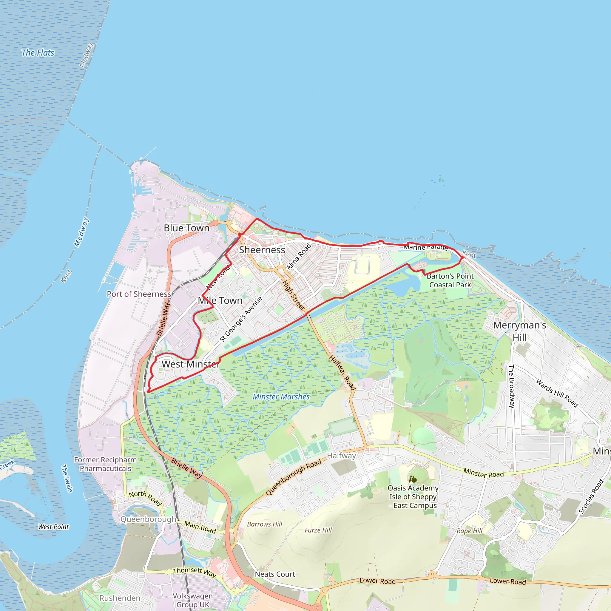 Sheerness Way mobile static map